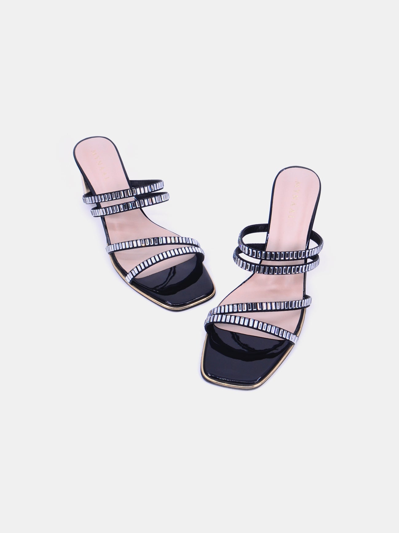 Mynaal Glemma Women's Block Heel Sandals #color_Black