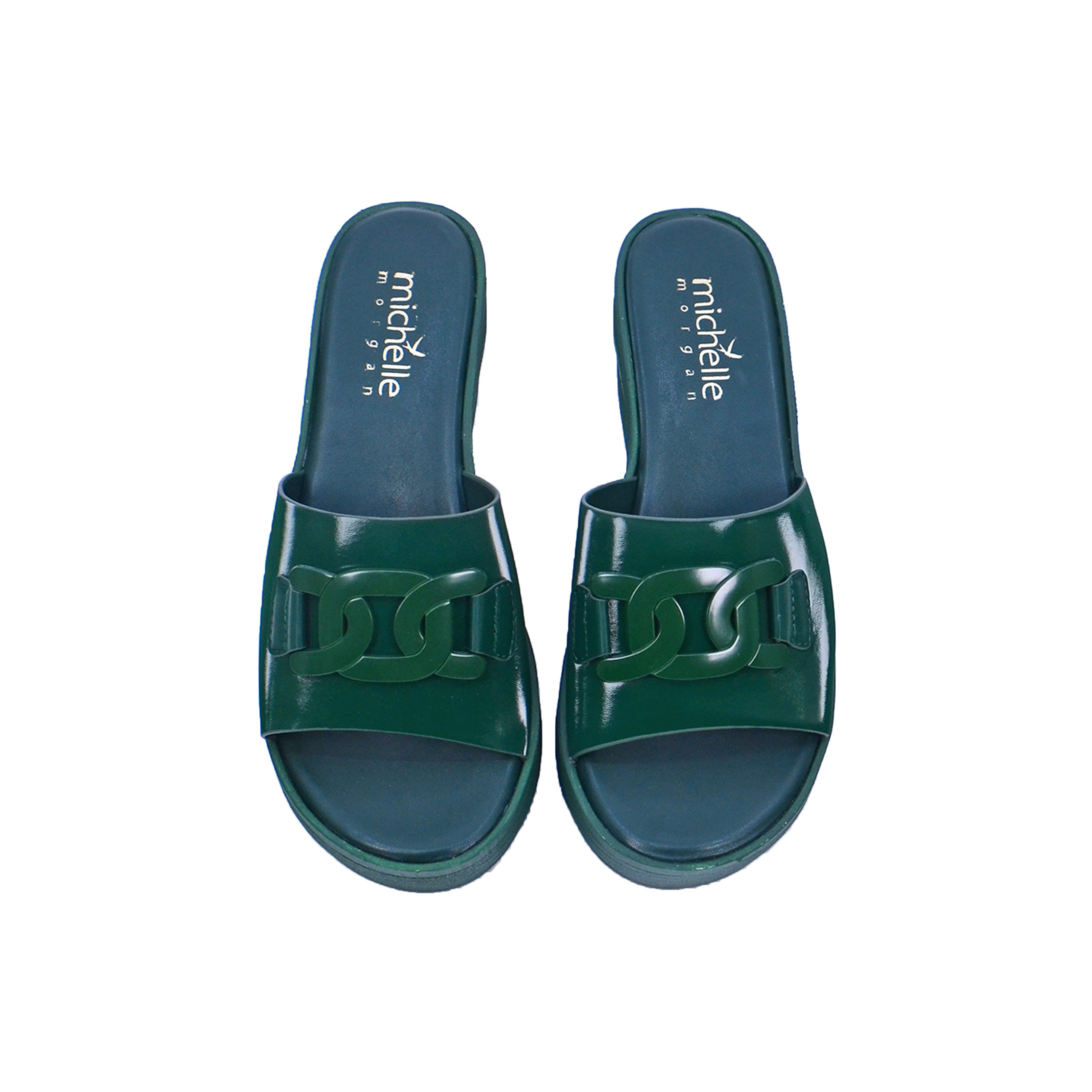092-2467 Michelle Morgan 214RJ663 Women's Wedge Sandals #color_Green