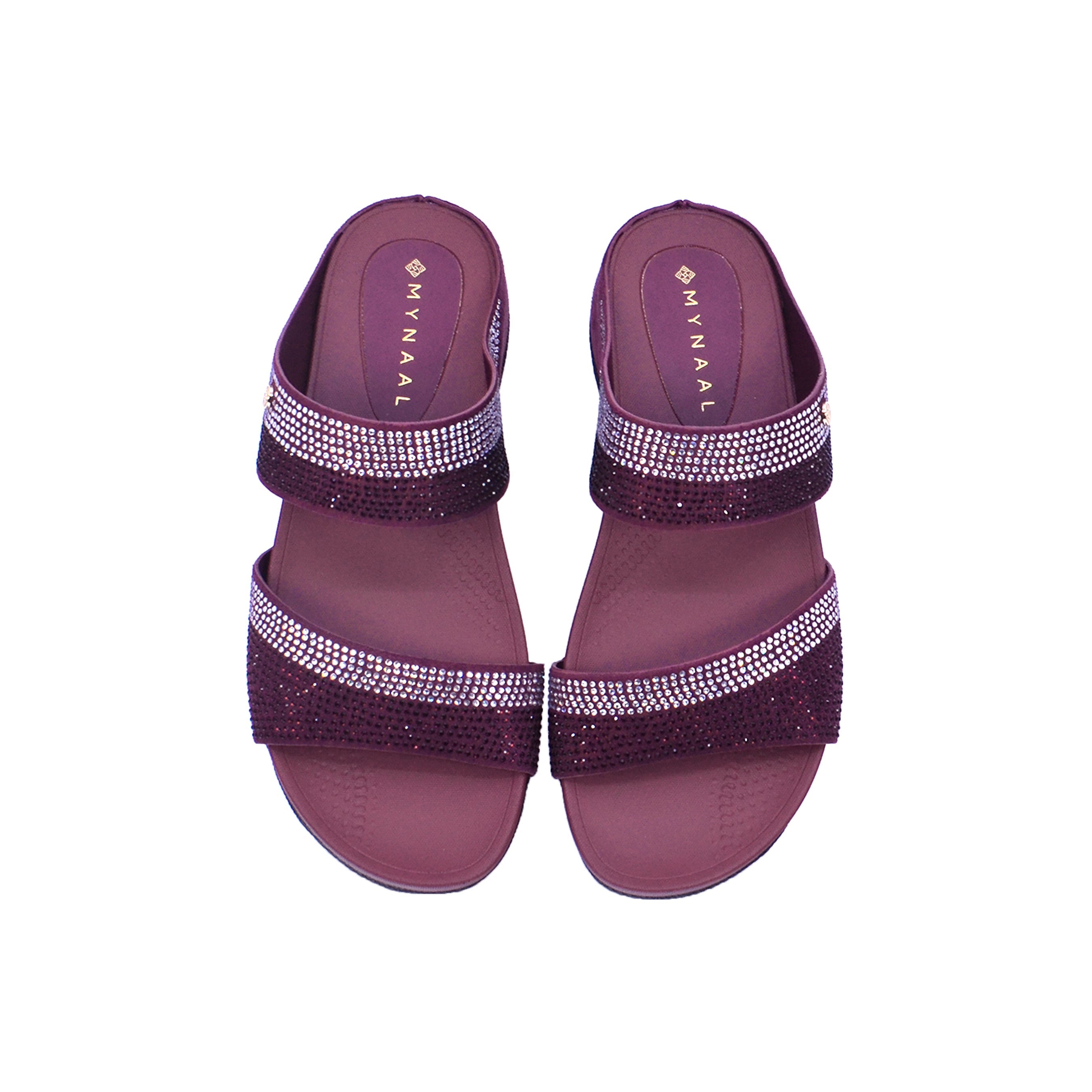 Mynaal 414Rj60J Women's Wedge Sandal #color_Maroon