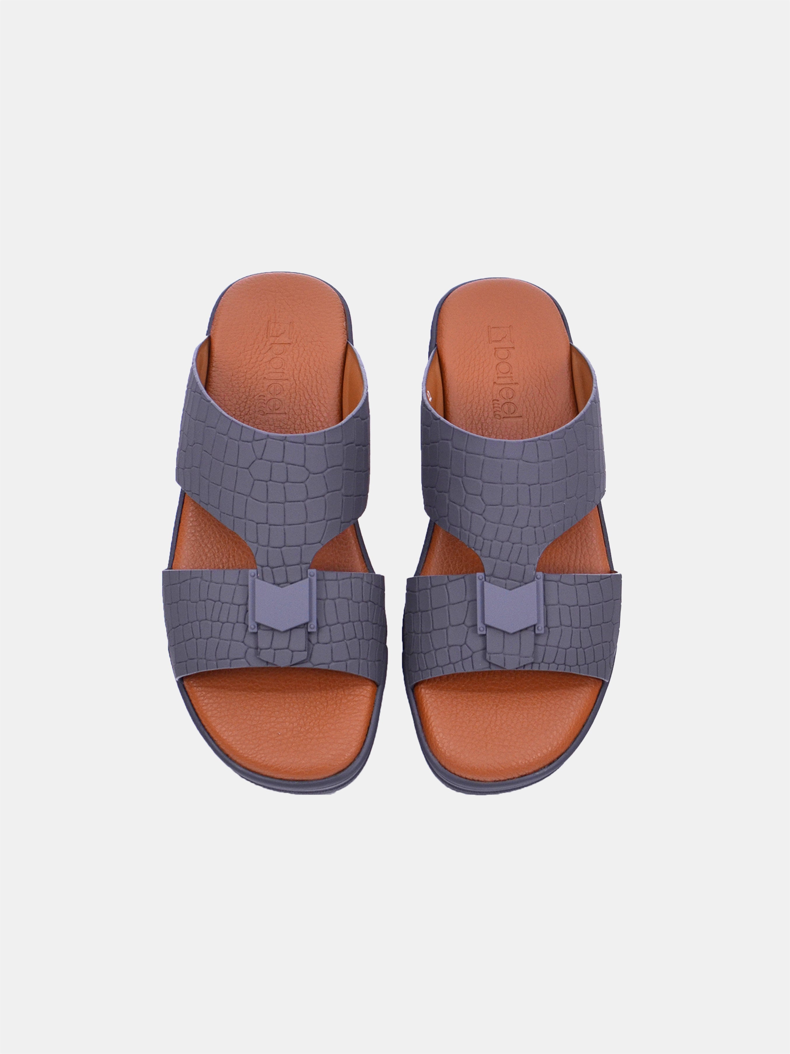 Barjeel Uno TAM Sole MSA-128 Men's Arabic Sandals #color_gray