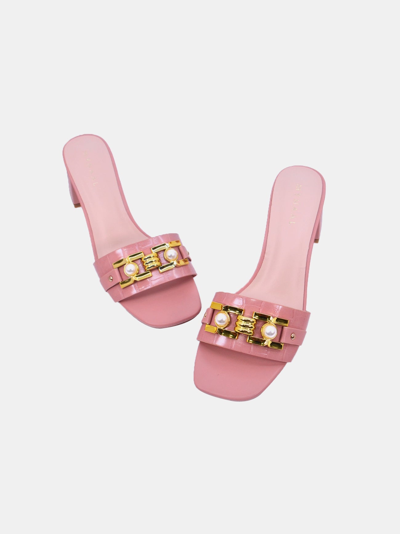 Mynaal Nova Women's Block Heel Sandals #color_Pink