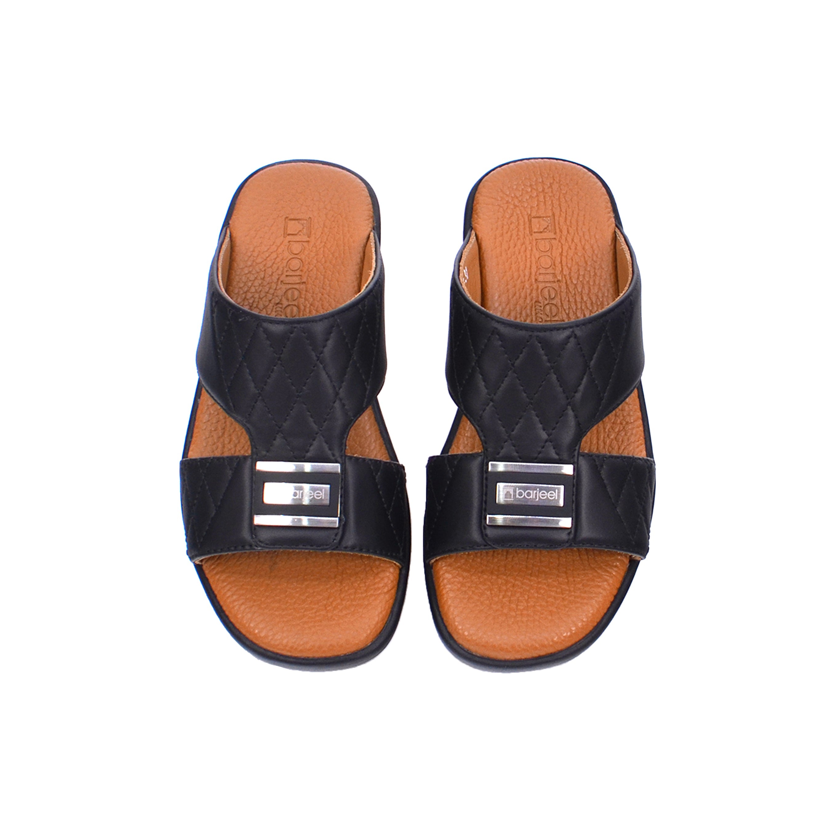 Barjeel Uno MSA138 B Boys Arabic Sandals #color_Black