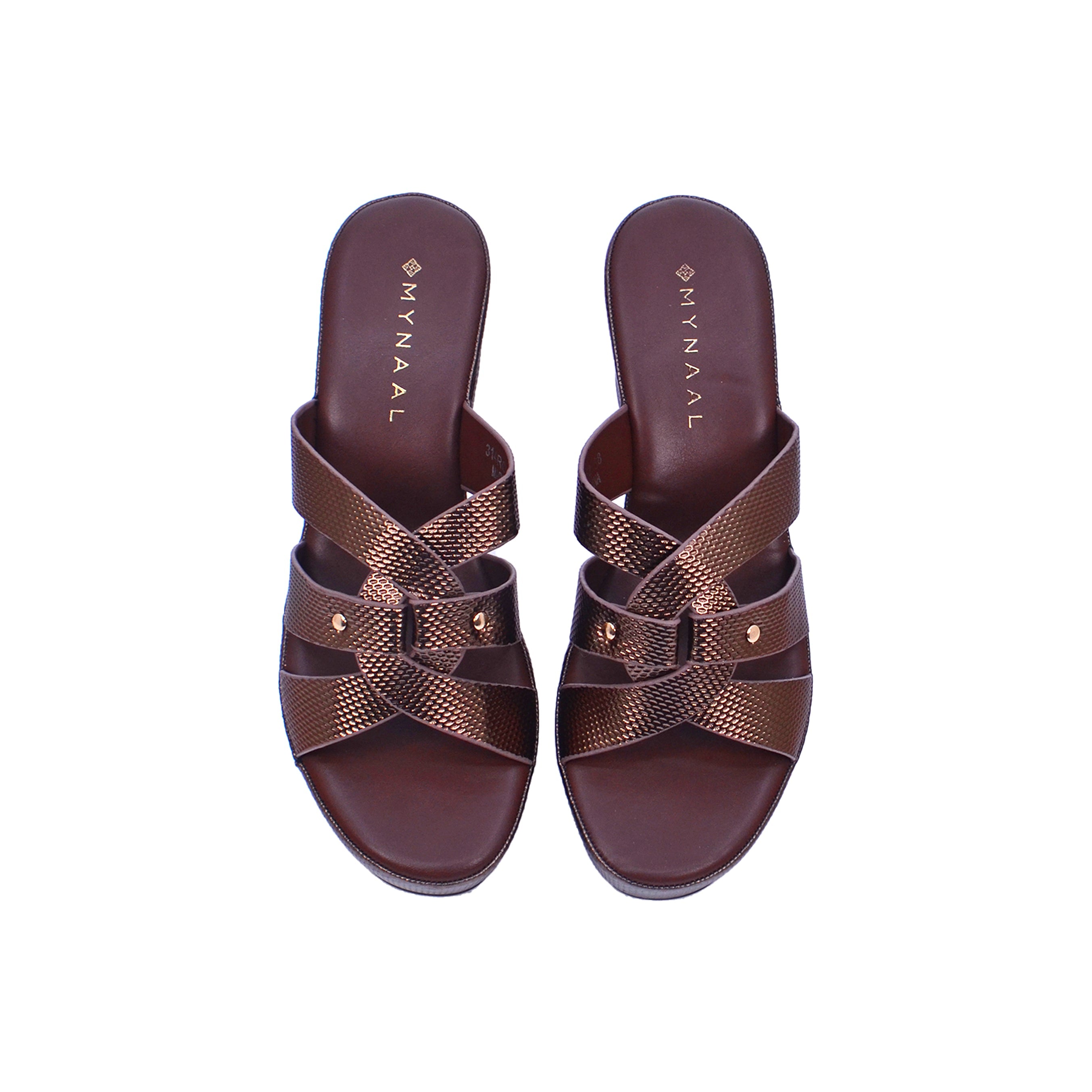 Mynaal 314Rc852 Women's Platform Sandal #color_Bronze
