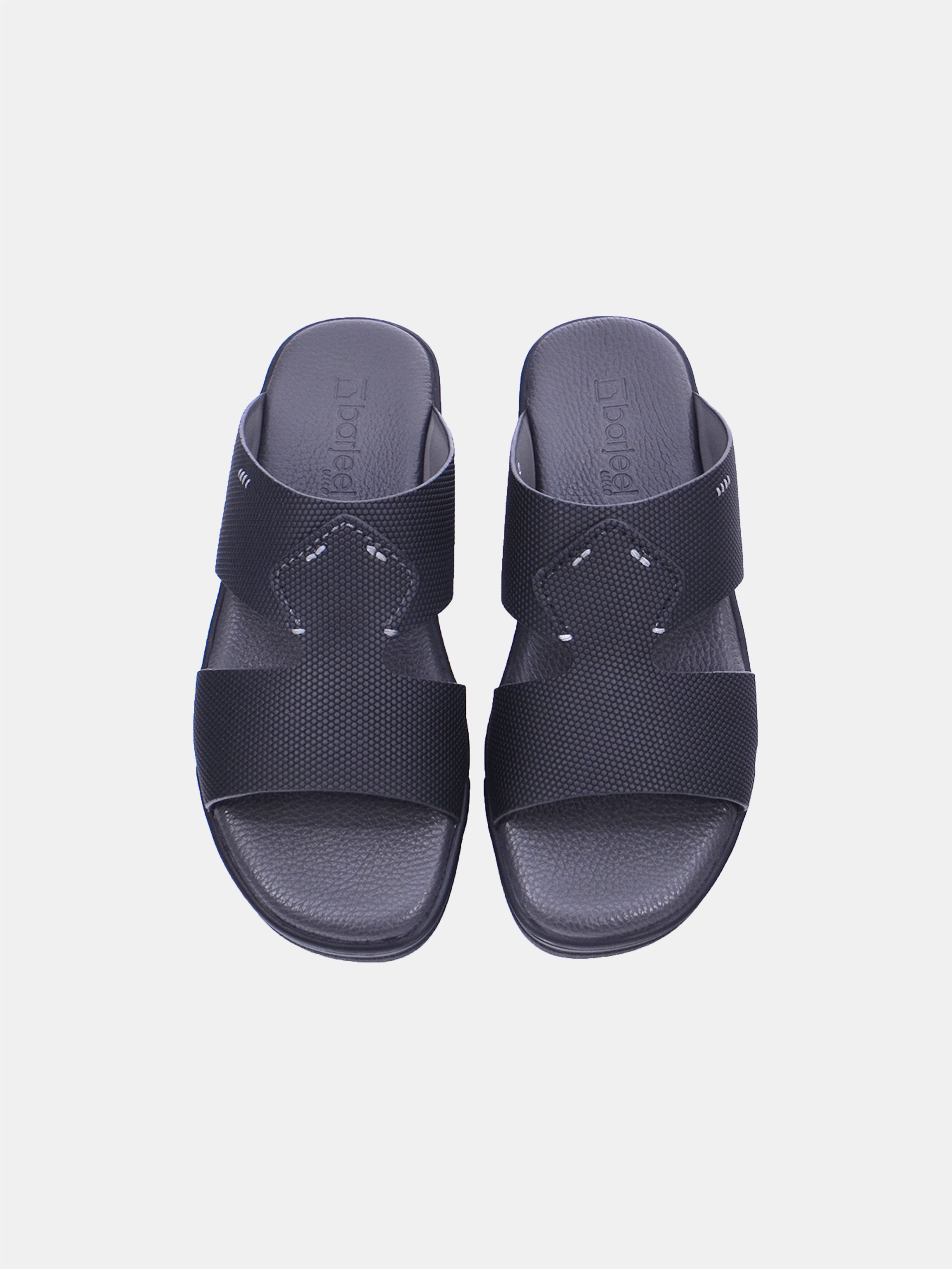 Barjeel Uno MSA134 Men Arabic Sandals #color_Black
