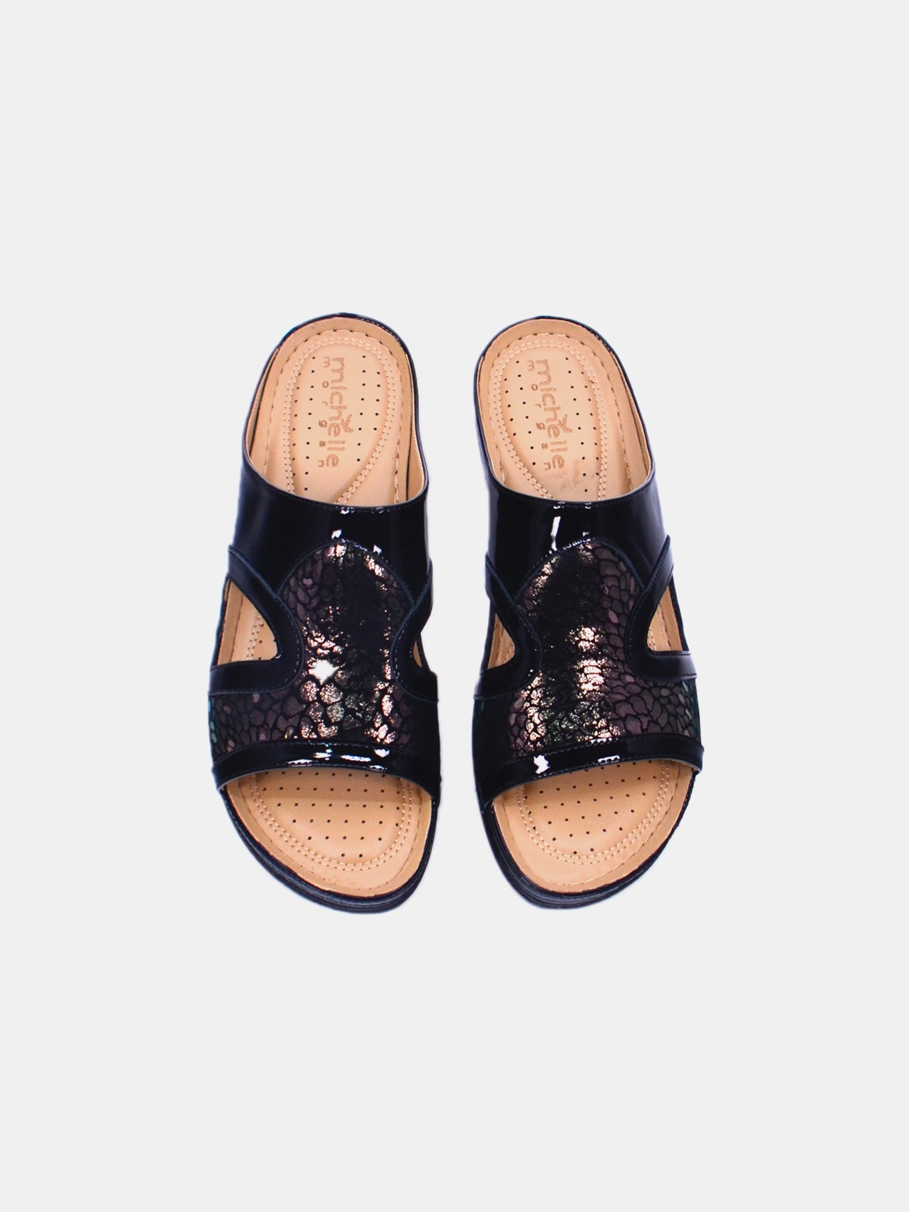 Michelle Morgan 88909-26 Women's Flat Sandals #color_Gray