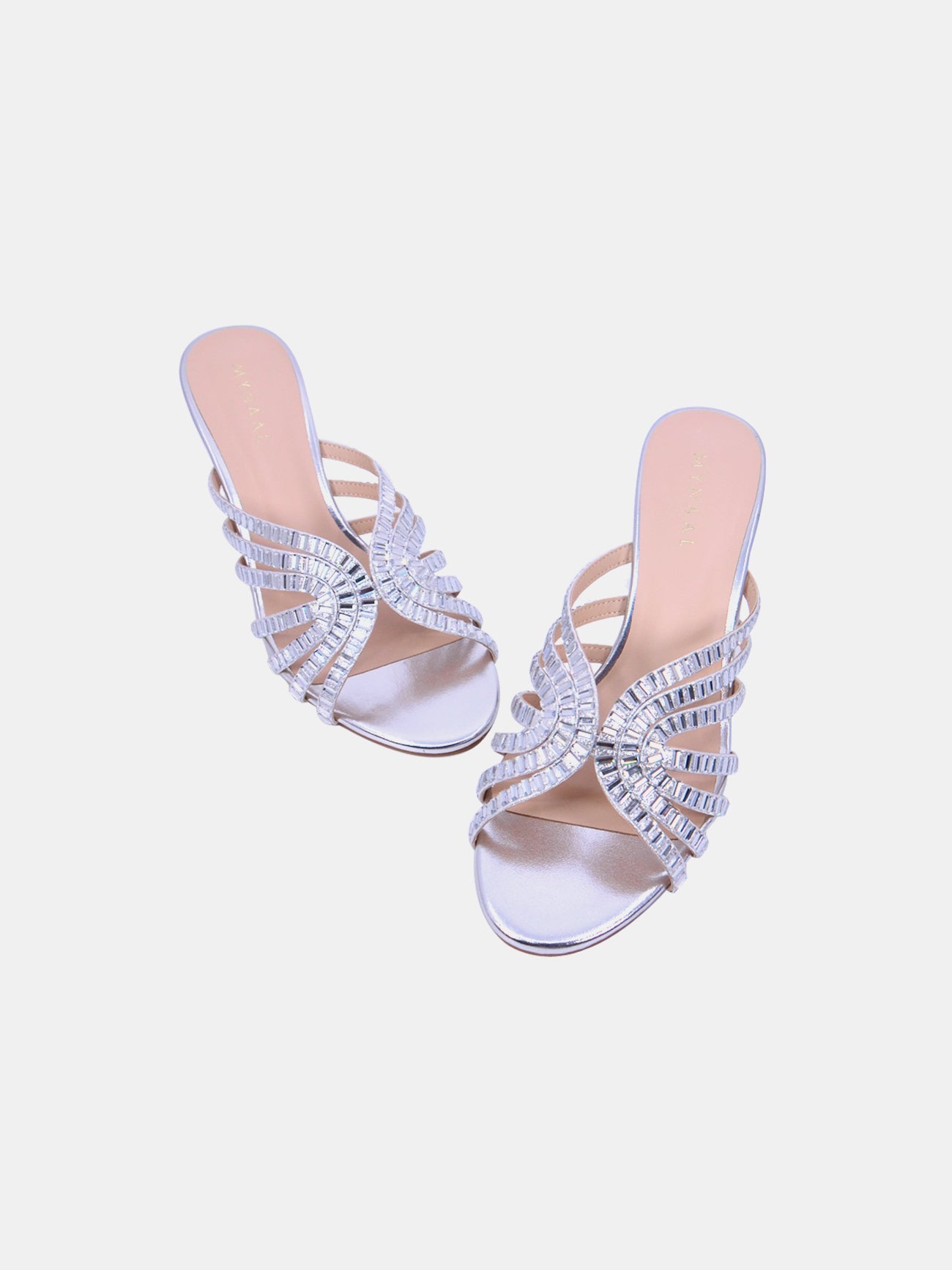 Mynaal Velaq Women's Block Heel Sandals #color_Silver