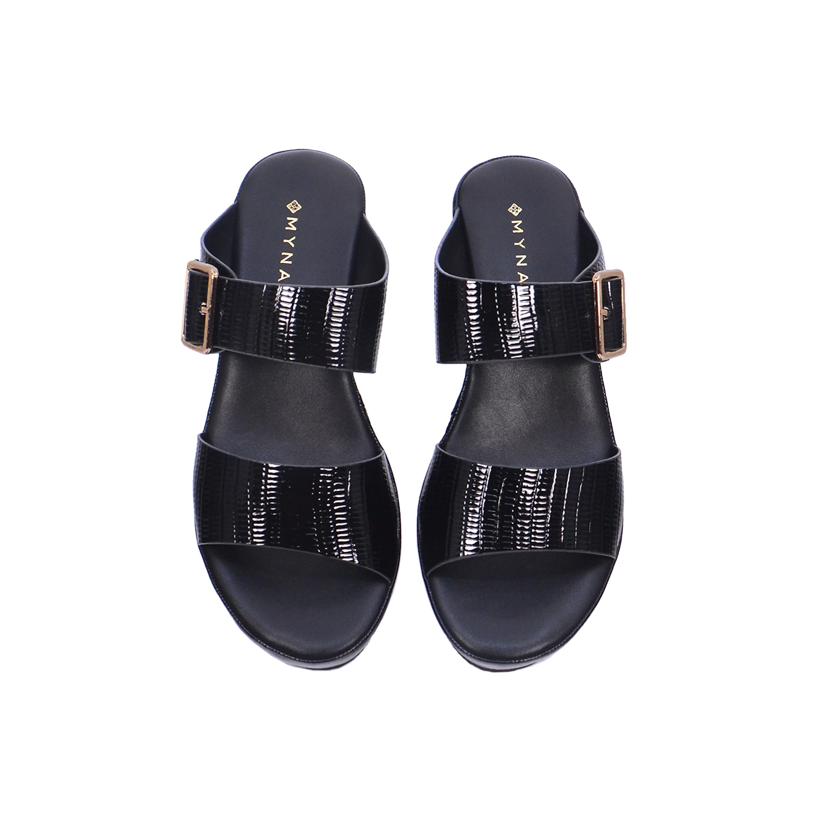 Mynaal 414Zd19P Women's Slip-On Sandal #color_Black