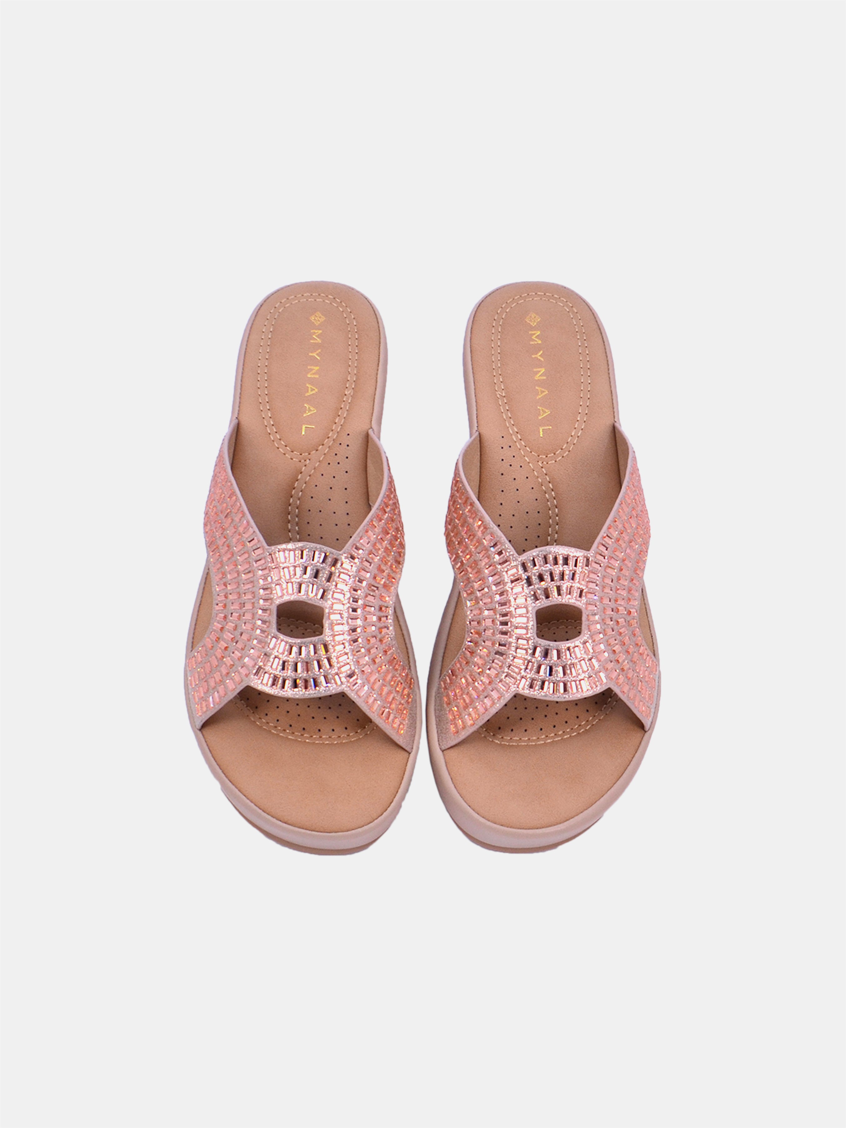 Mynaal Ayzara Women's Sandals #color_rose gold