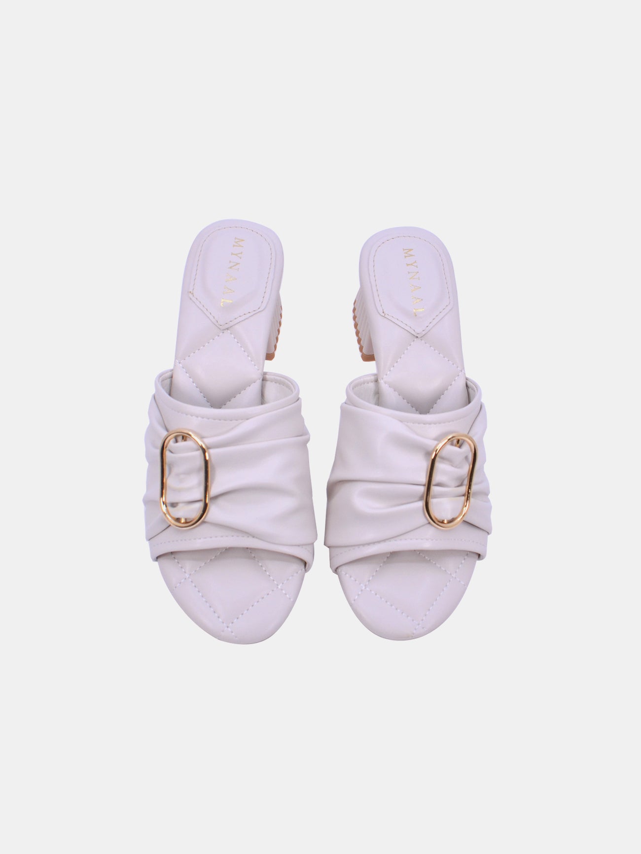 Mynaal 23BJH185 Women Heeled Sandals #color_Beige