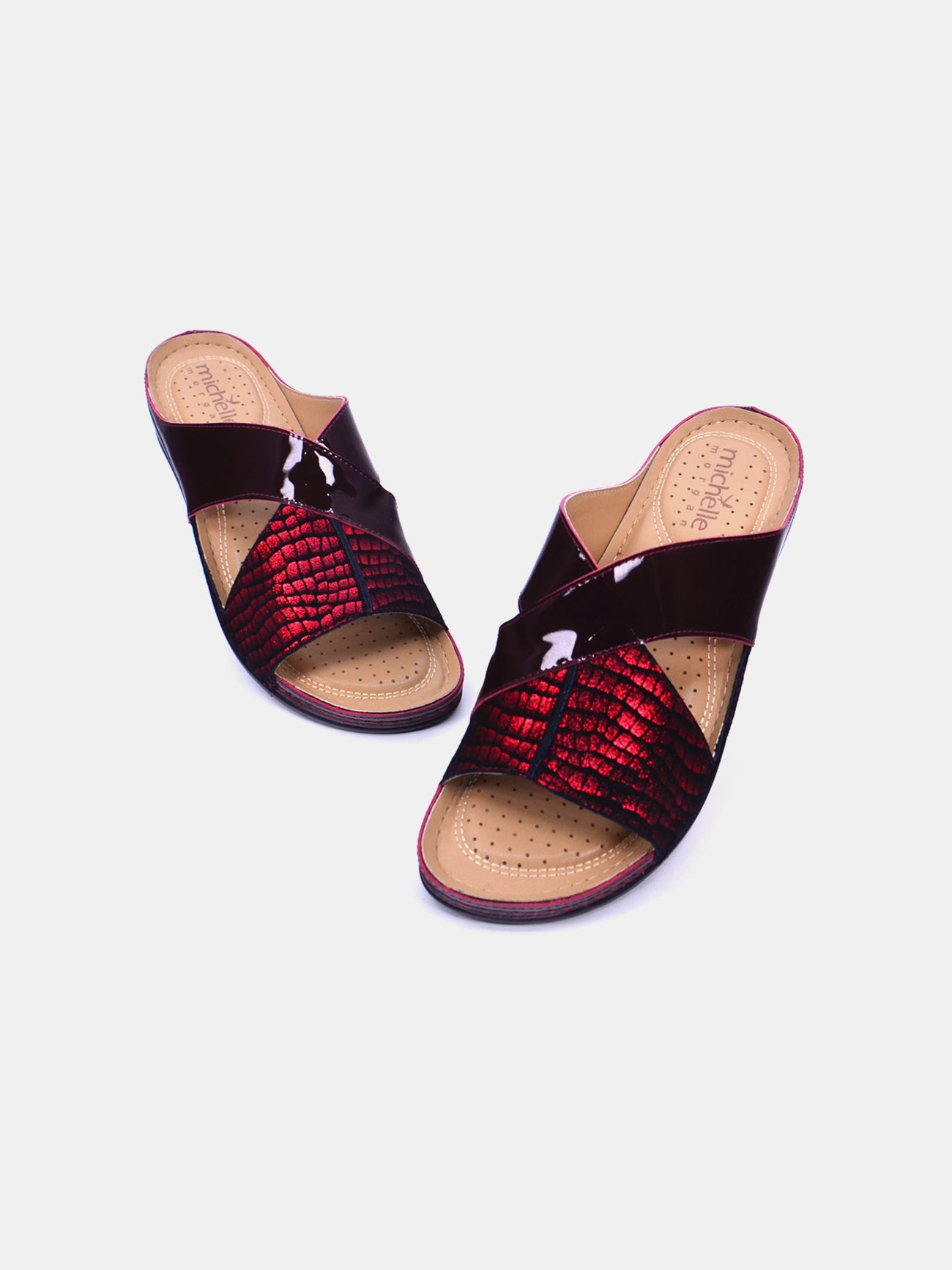 Michelle Morgan 88909-8 Women's Sandals #color_Maroon