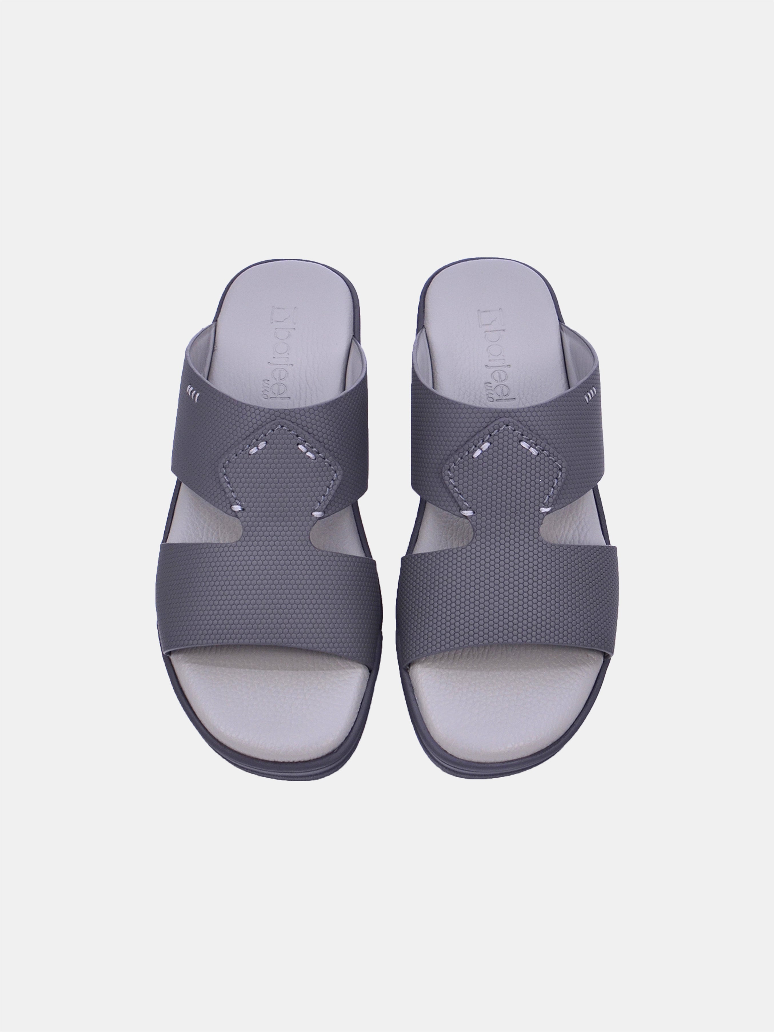 Barjeel Uno MSA134 Men Arabic Sandals #color_Gray