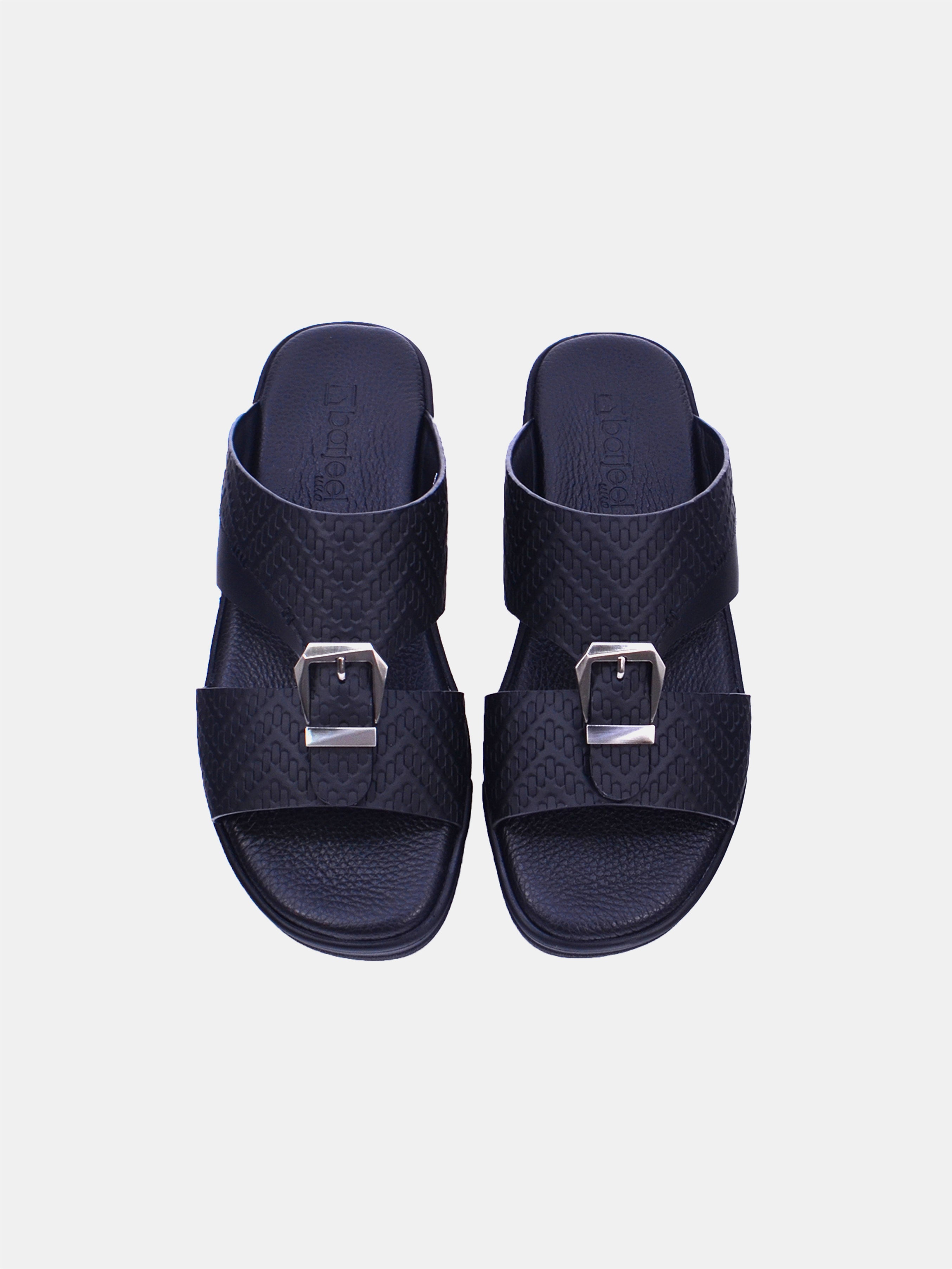 Barjeel Uno TAM Sole B-120 Men Arabic Sandals #color_Black