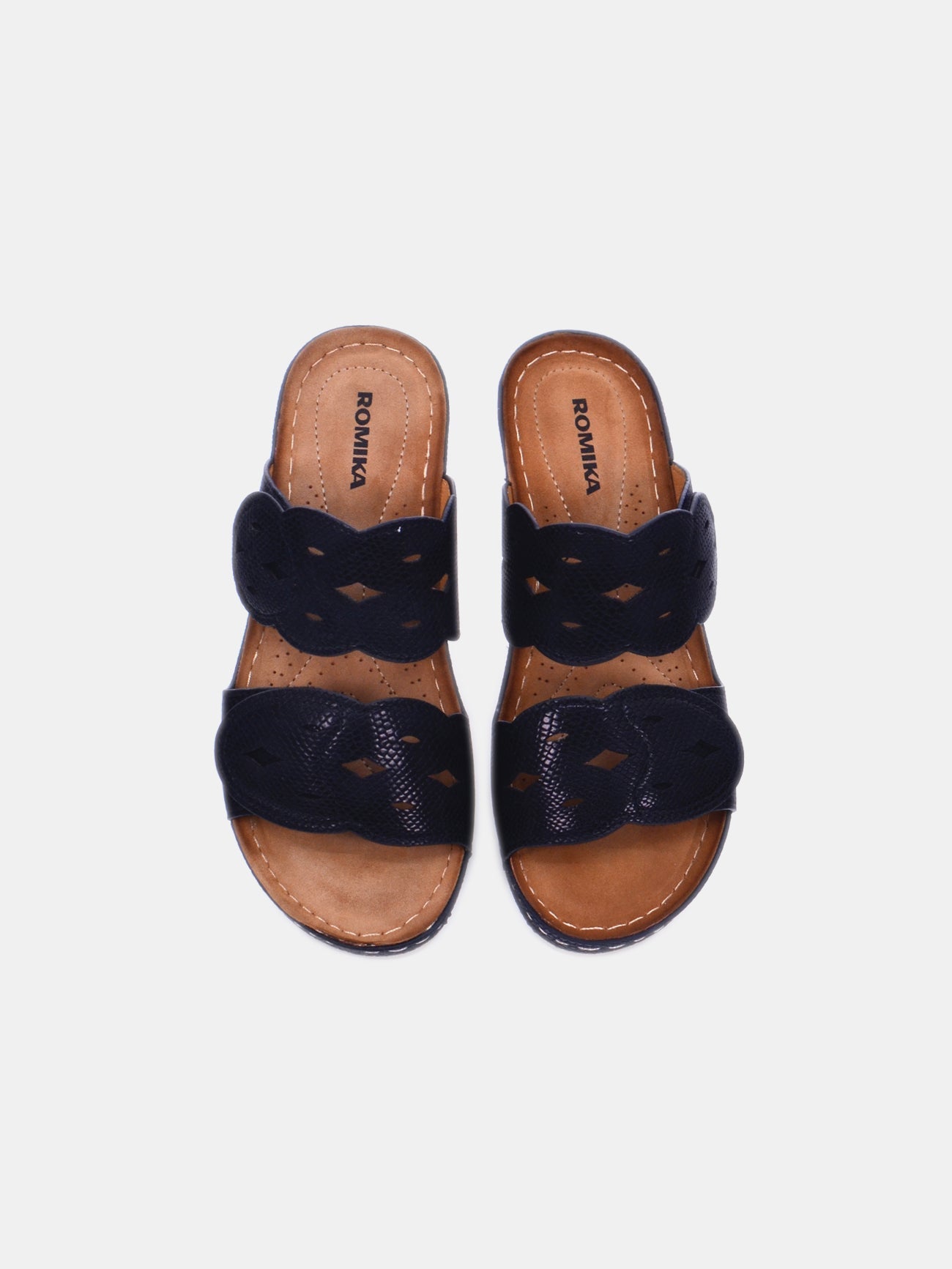 Romika 36604-AR633 Wedge Sandals #color_Black
