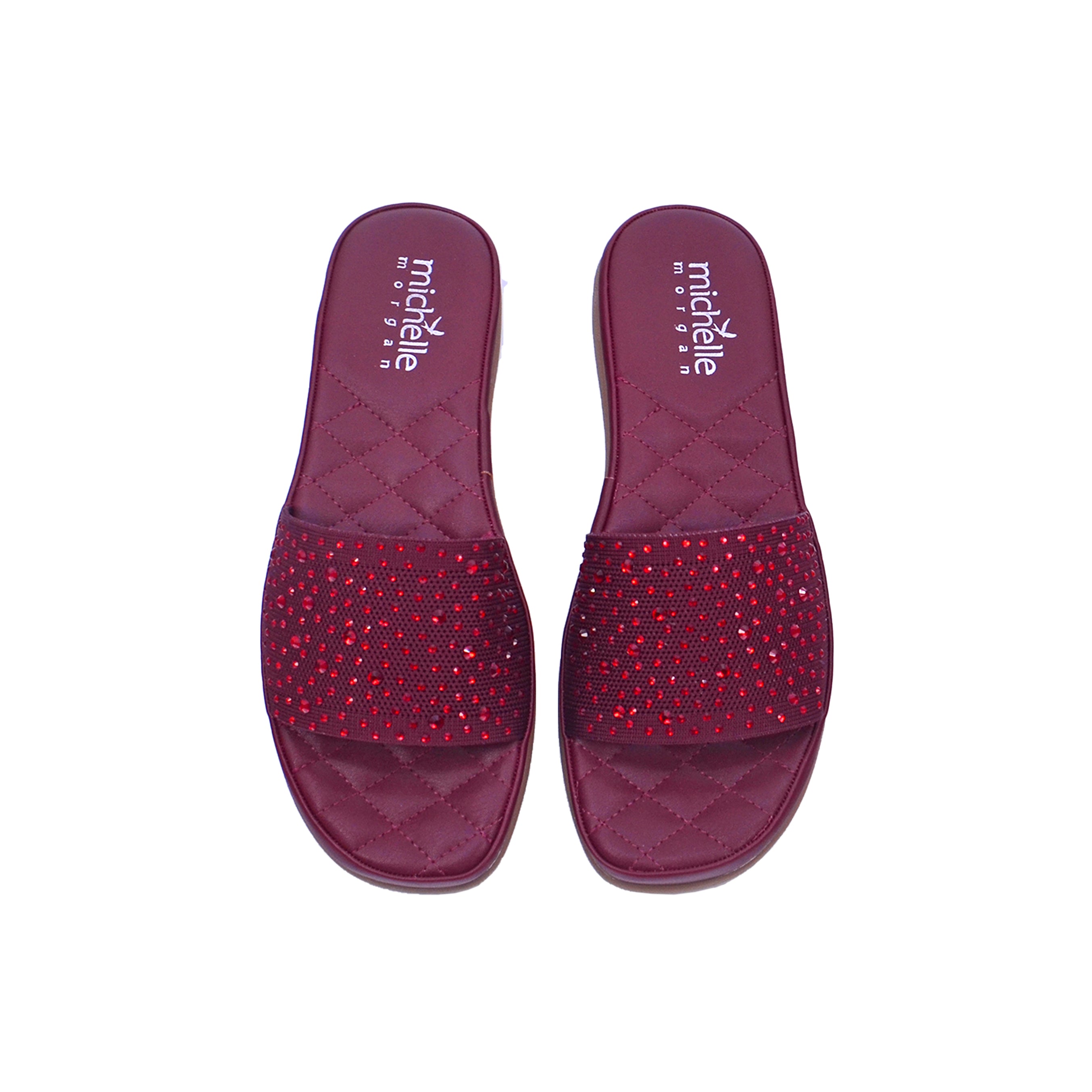 092-2418 Michelle Morgan 214ZD132 Women's Flat Sandals #color_Maroon