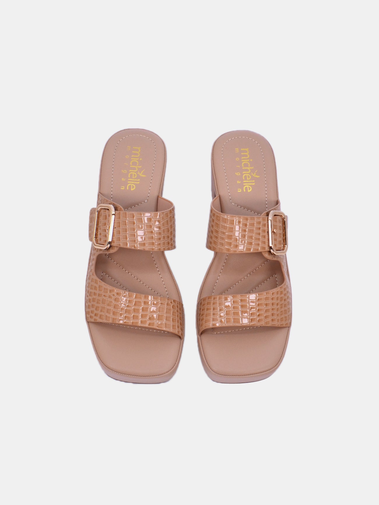 Michelle Morgan 314ZD238 Women's Heeled Sandals #color_Beige