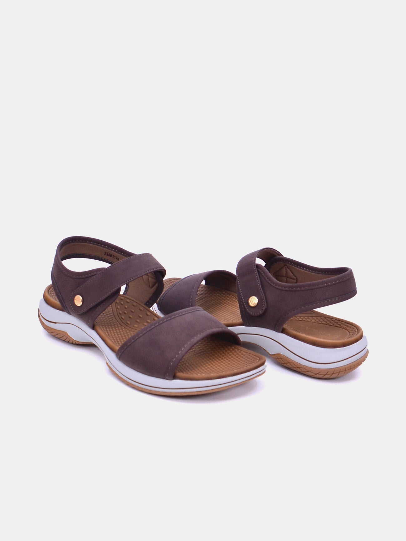 Mynaal Elysia Women's Flat Sandals #color_Brown