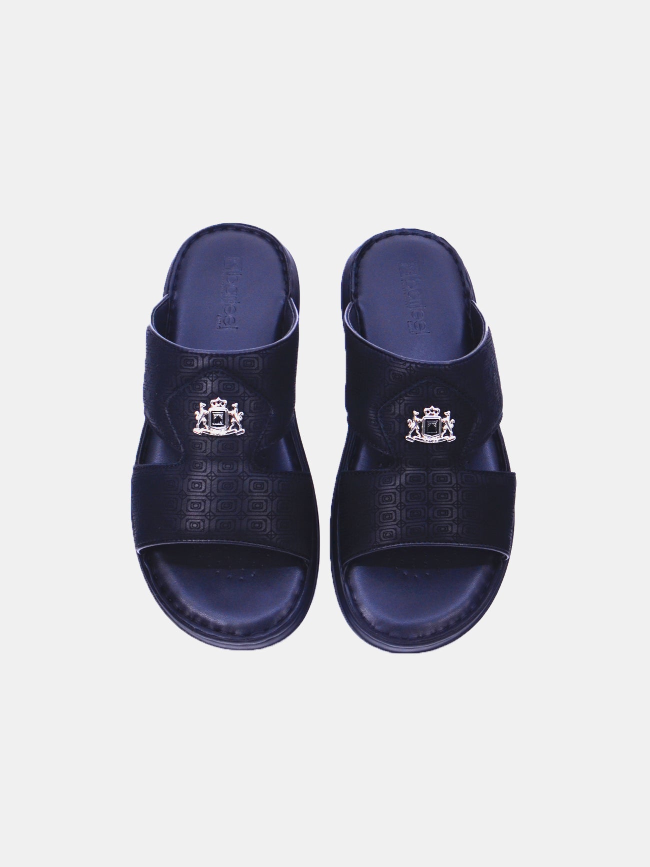 Barjeel Uno 21410-12 Men's Arabic Sandals #color_Black