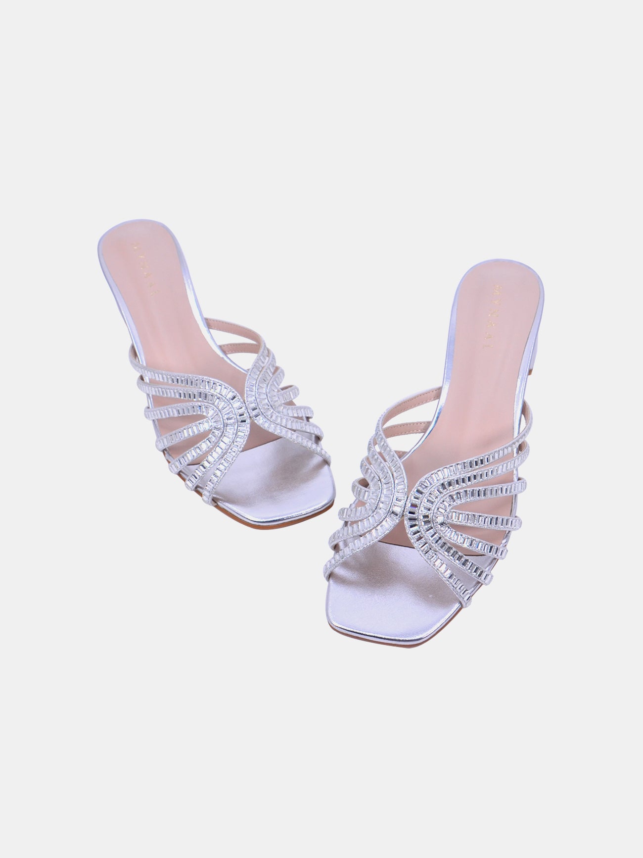Mynaal Lynara Women's Block Heel Sandals #color_Silver