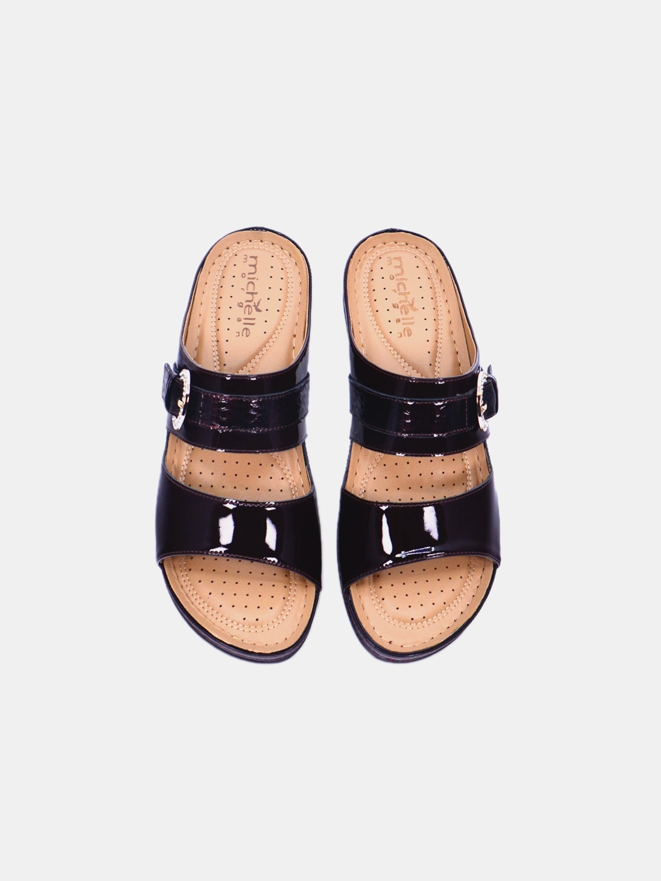 Michelle Morgan 88909-36 Women's Flat Sandals #color_Maroon