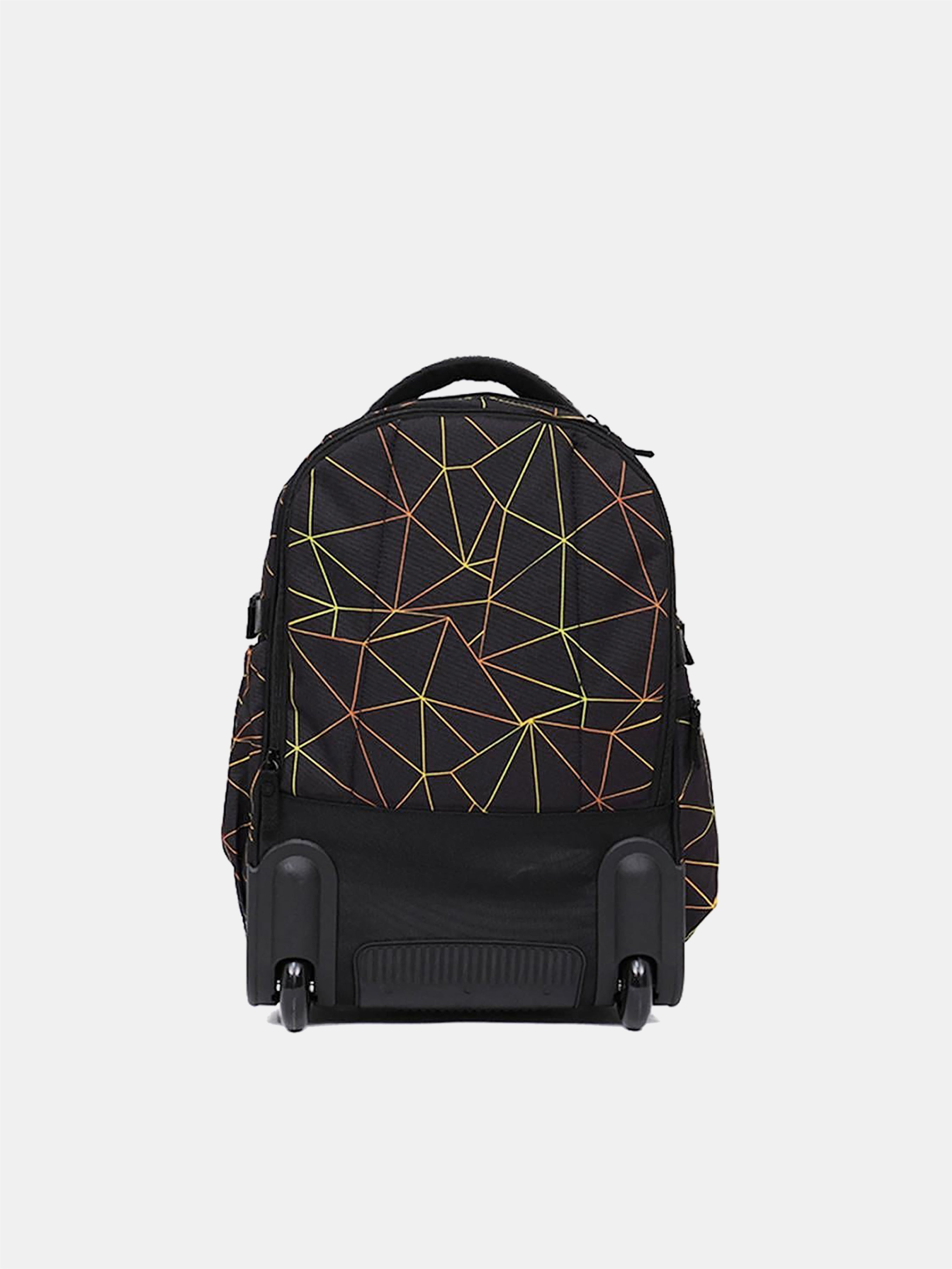 Caterpillar RollRover 2 Wheel Trolley Bag #color_Geometric Line Yellow