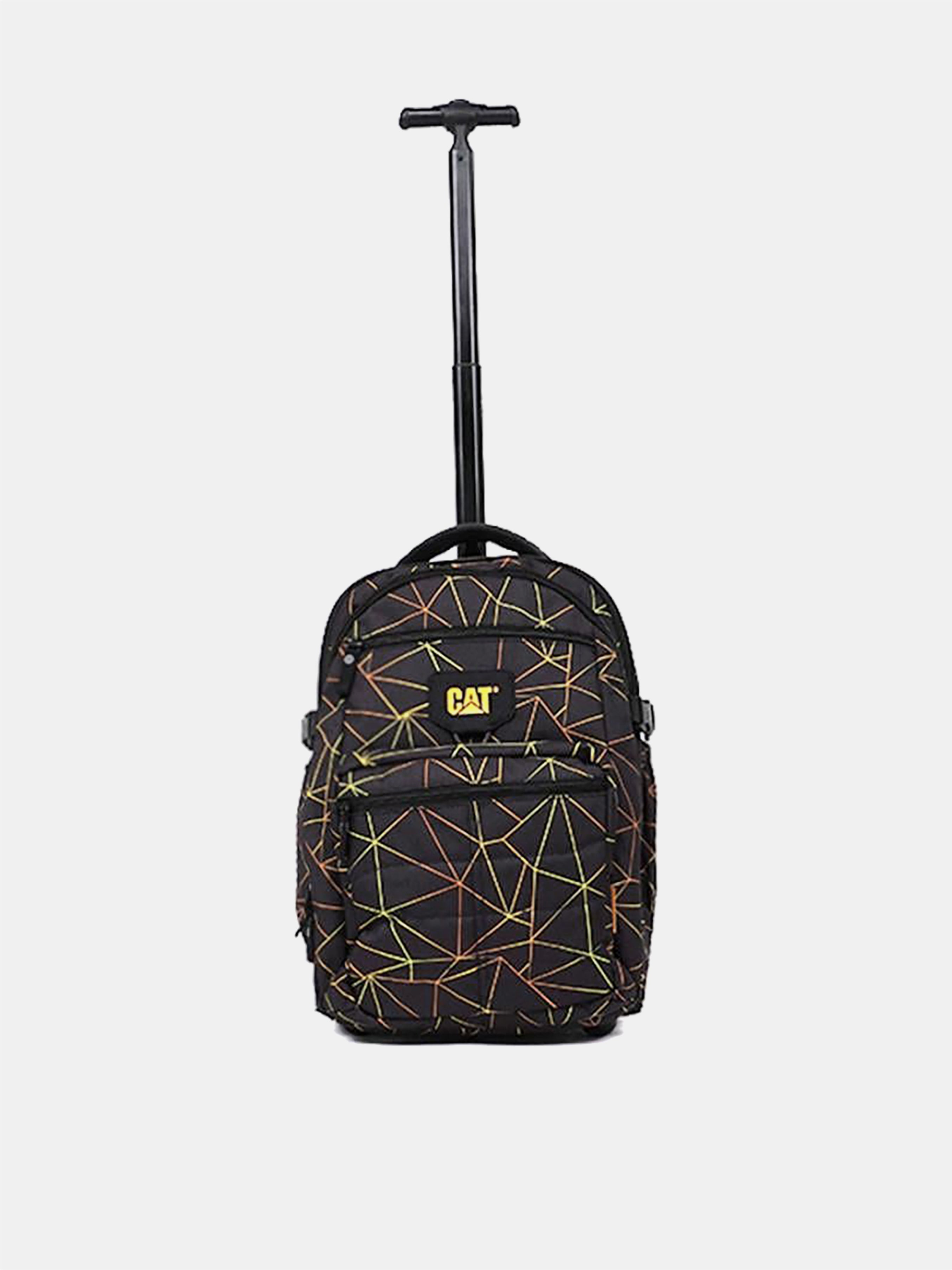 Caterpillar RollRover 2 Wheel Trolley Bag #color_Geometric Line Yellow