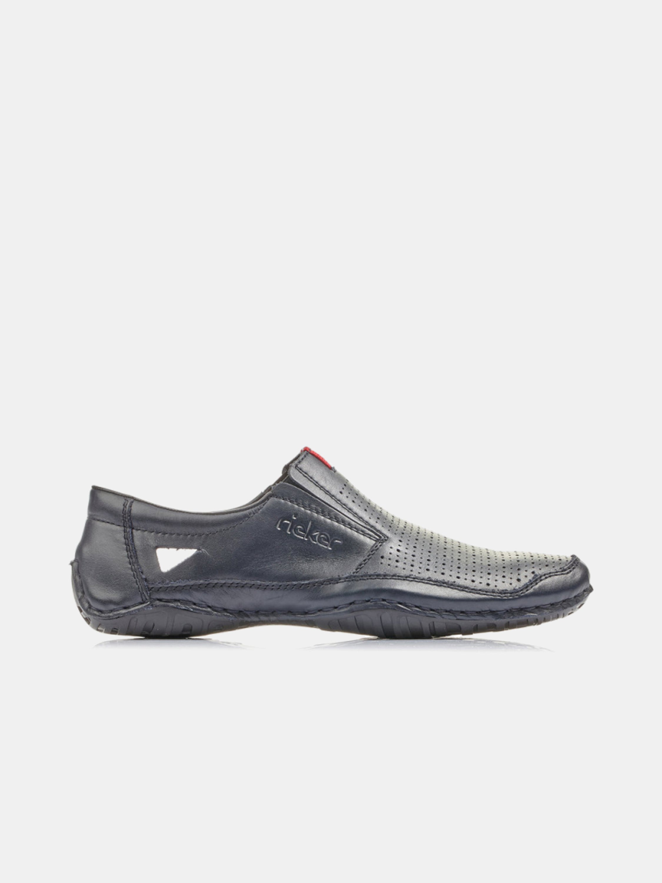 Rieker 06367 Men's Casual Slip On Shoes #color_Blue