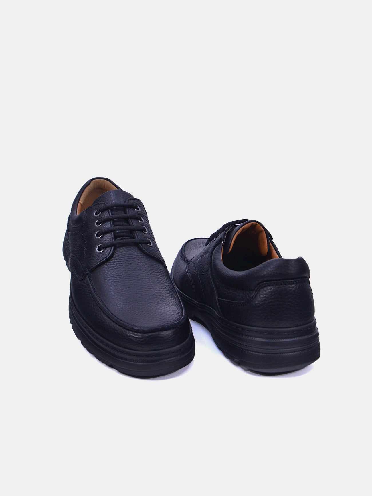 Josef Seibel 6145-5 Men's Grain Leather Shoes #color_Black