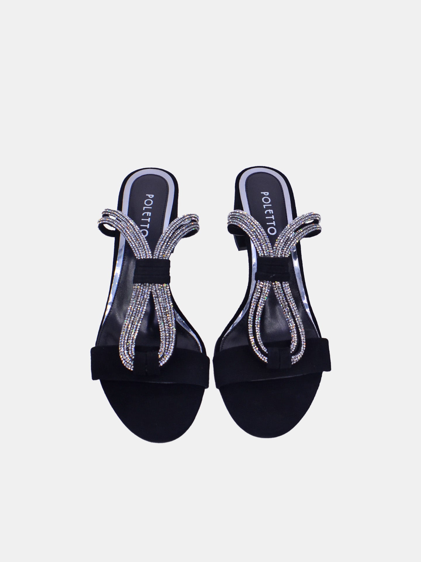 Poletto 169225 Women's Heeled Sandals #color_Black