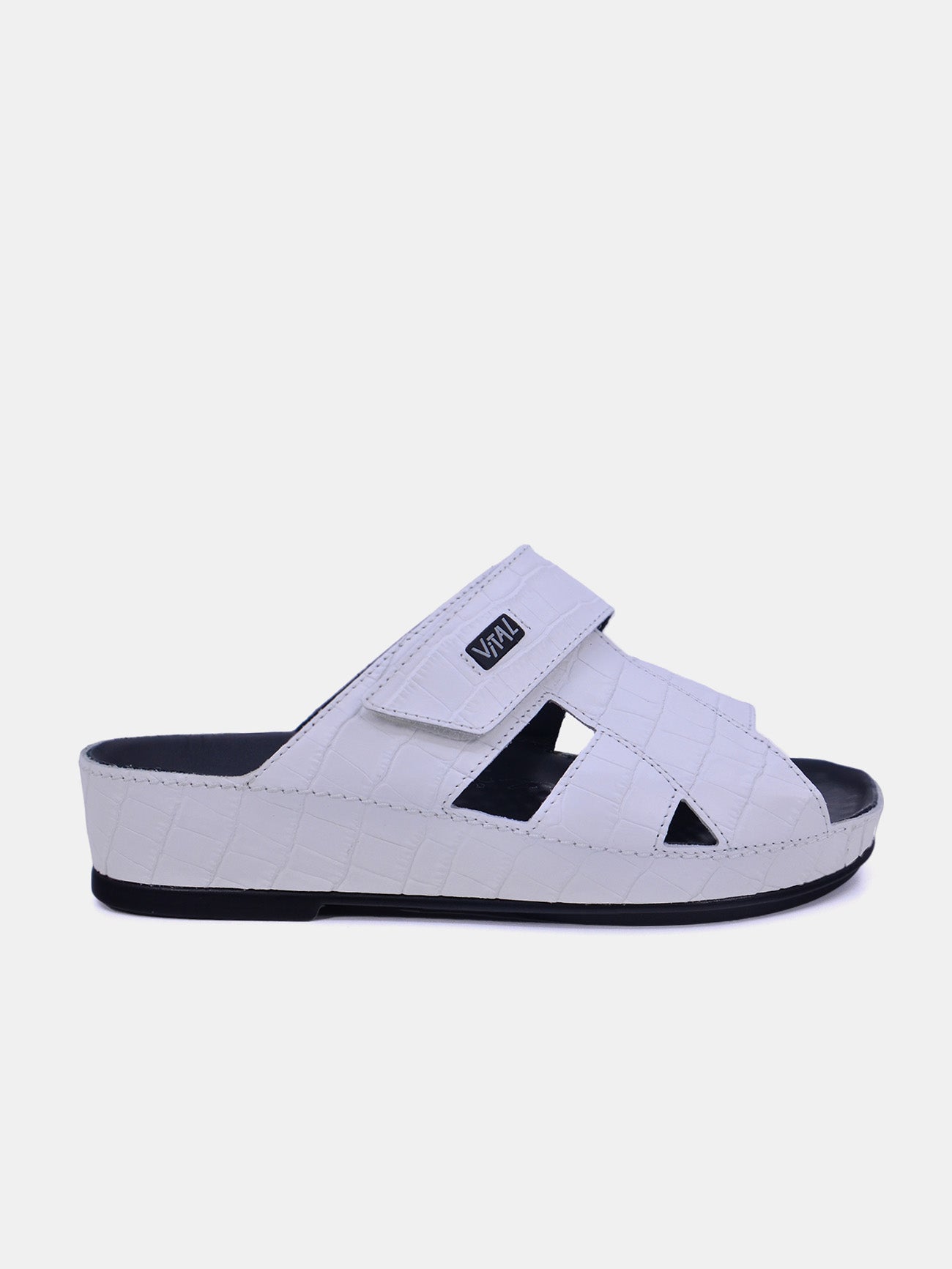 Vital 74004S Men's Slider Sandals #color_White
