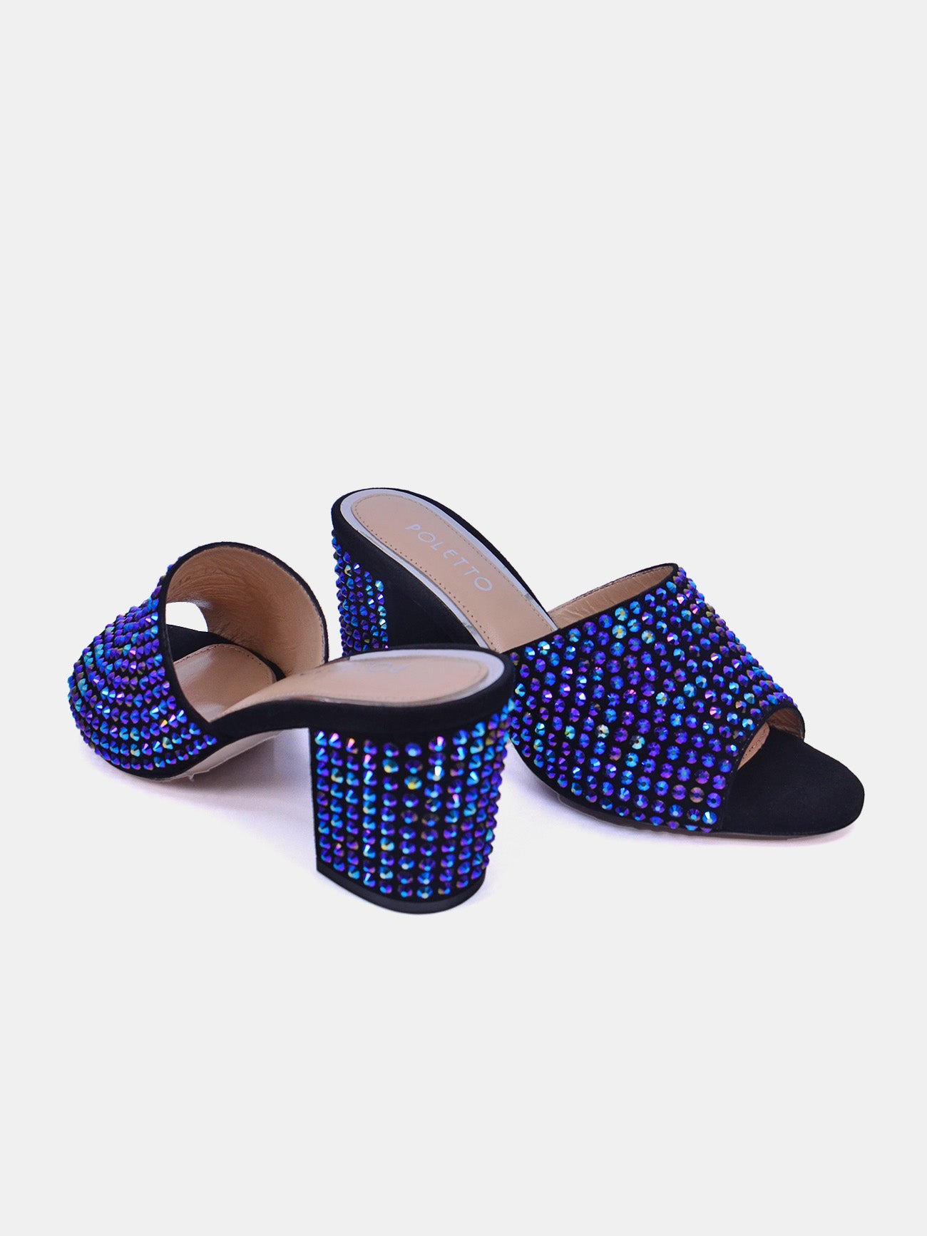 Poletto 191817 Women's Heeled Sandals #color_Black