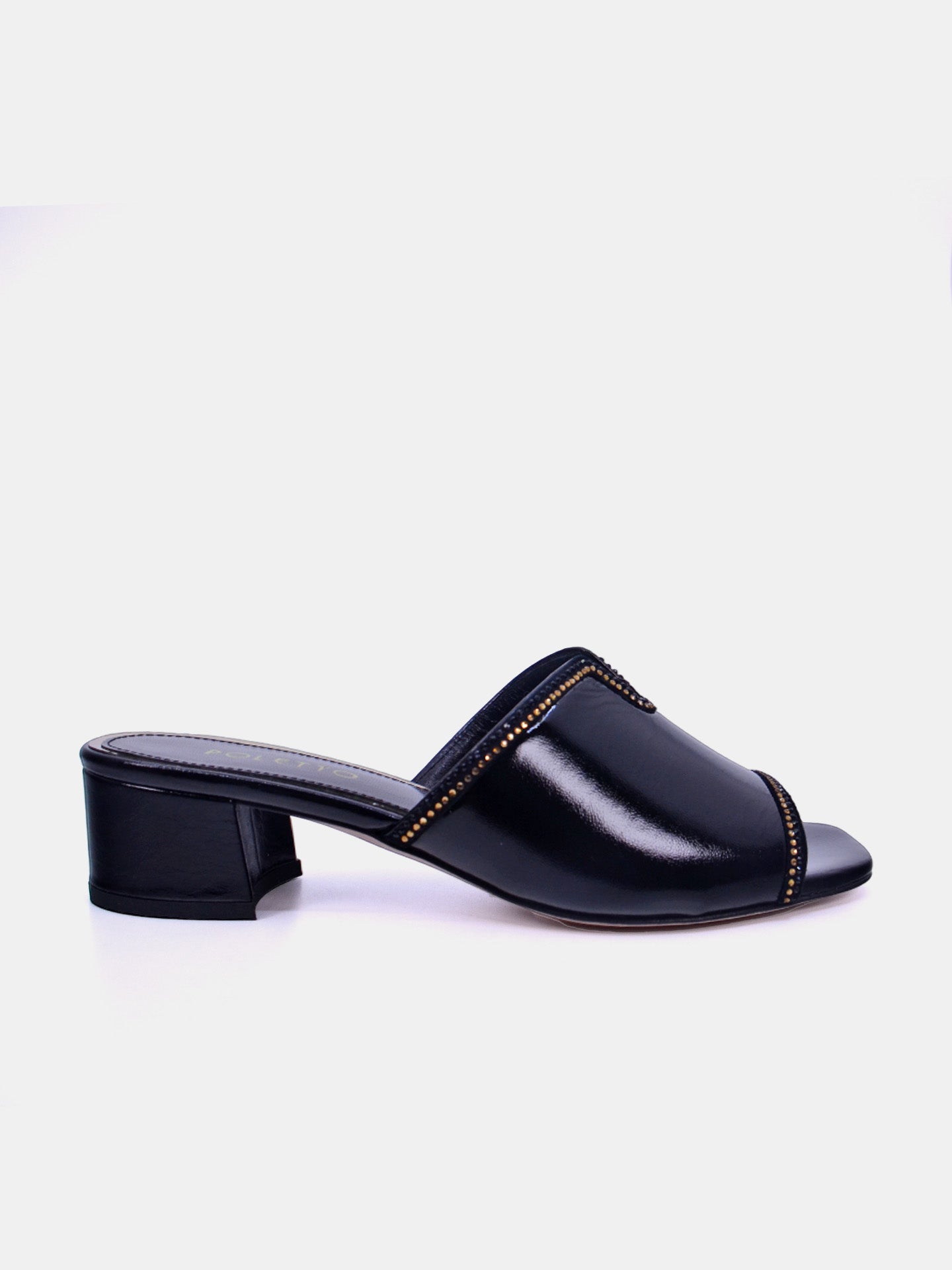 Poletto 54410 Women's Heeled Sandals #color_Black
