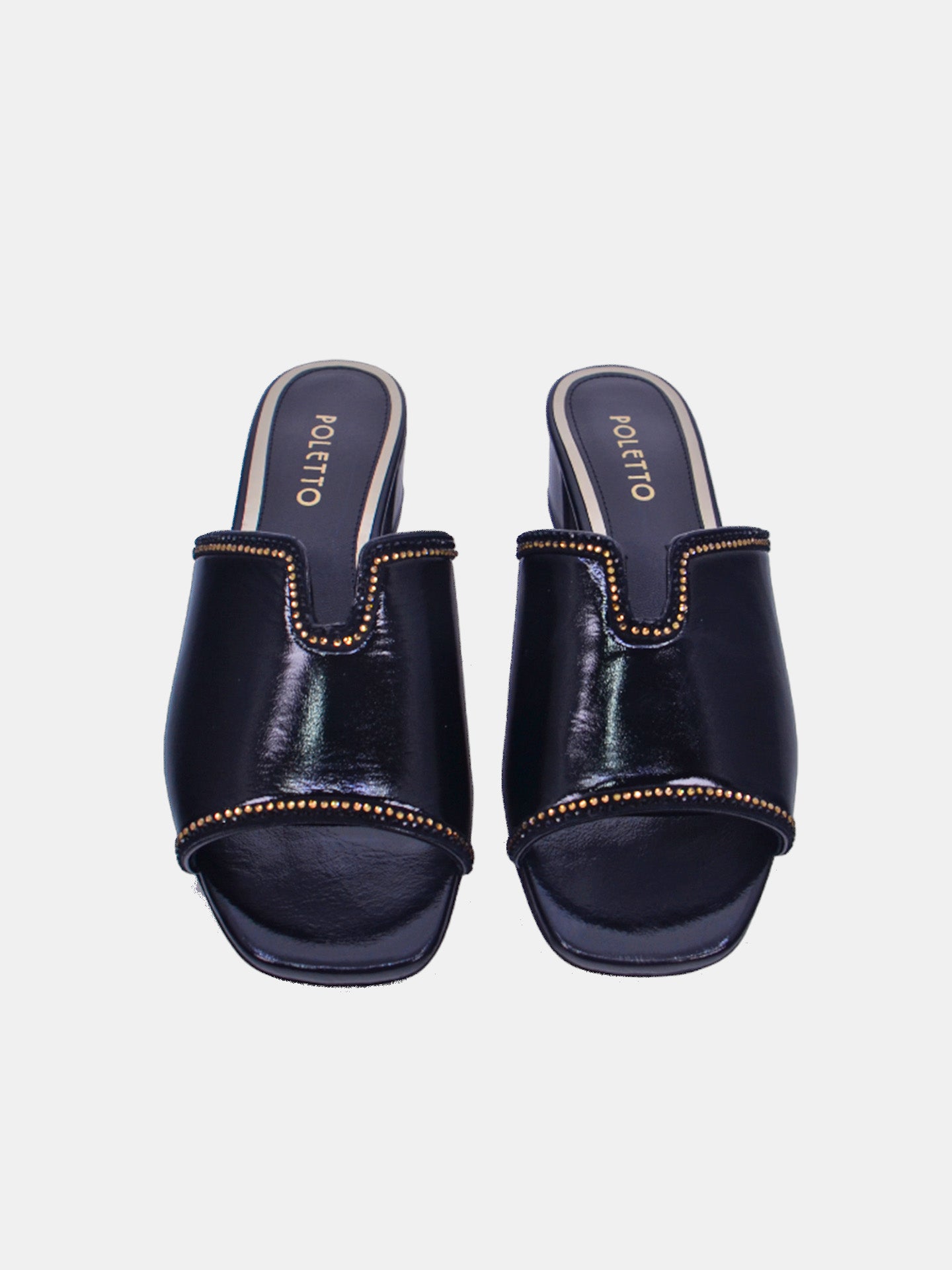 Poletto 54410 Women's Heeled Sandals #color_Black