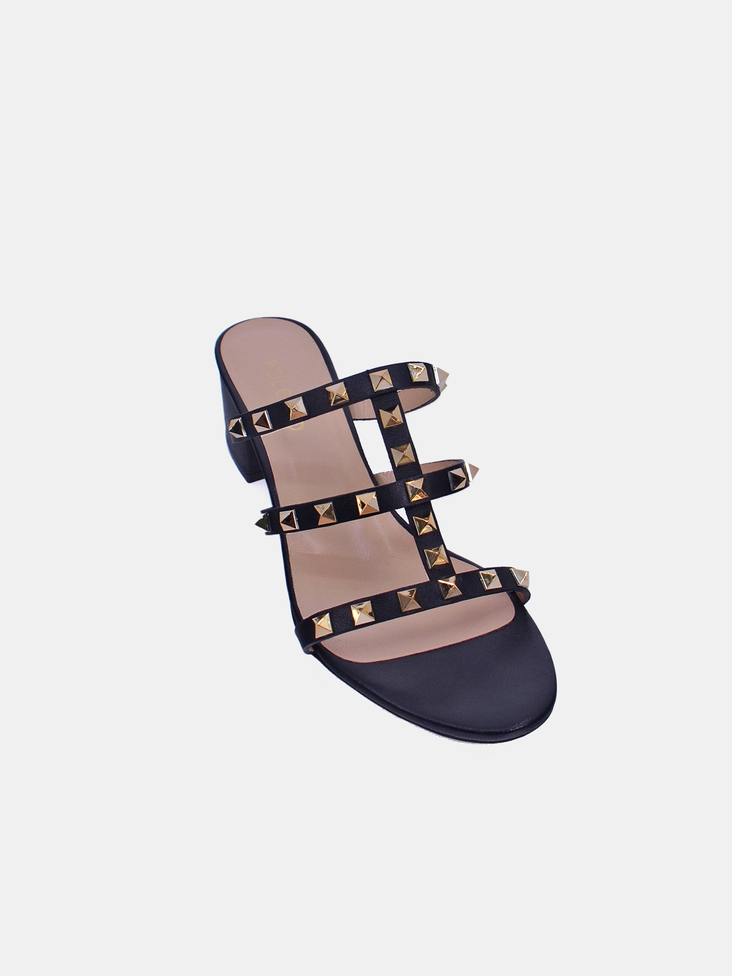 Poletto 16984 Women's Heeled Sandals #color_Black