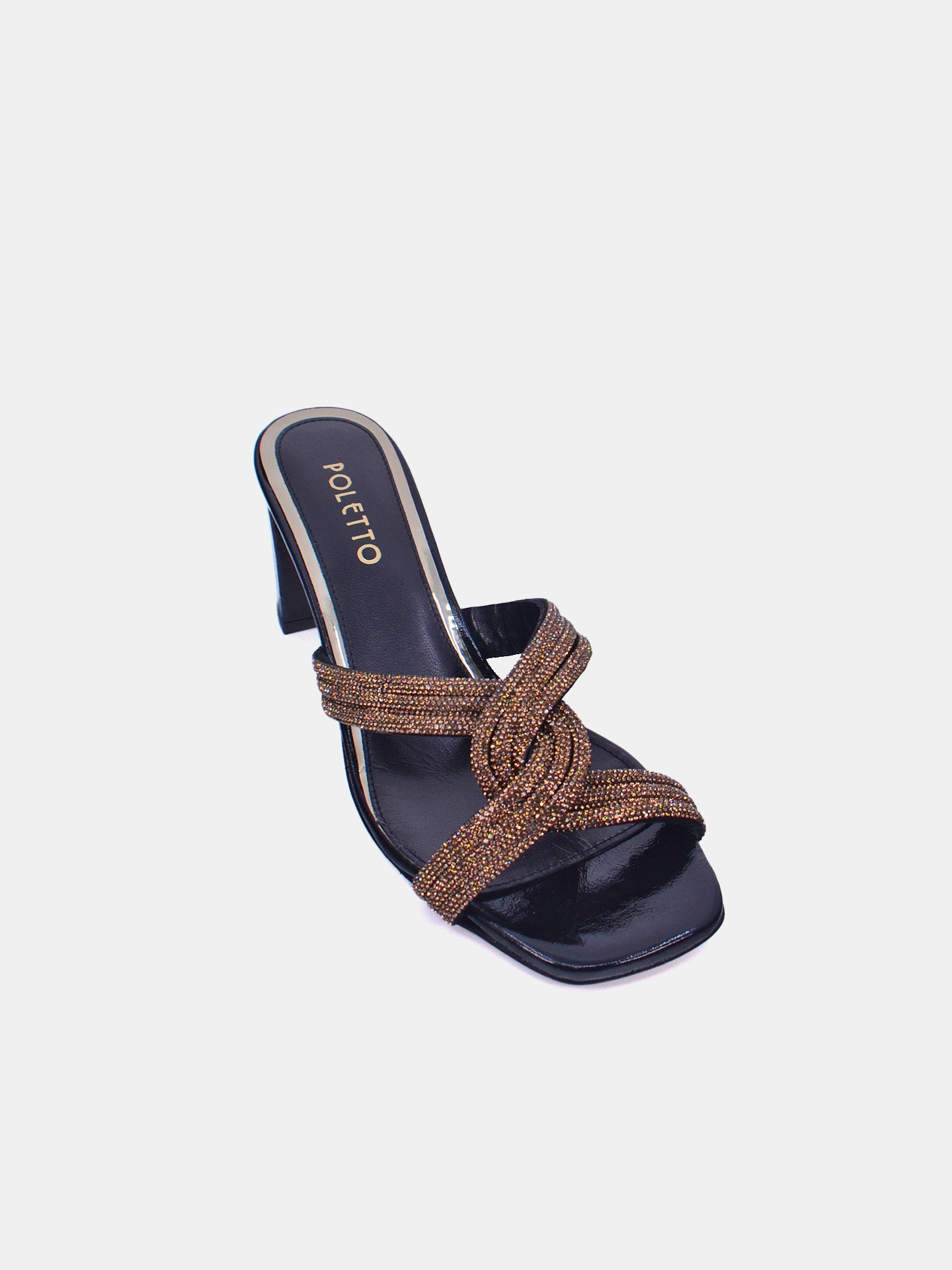 Poletto 4183177 Women's Heeled Sandals #color_Black