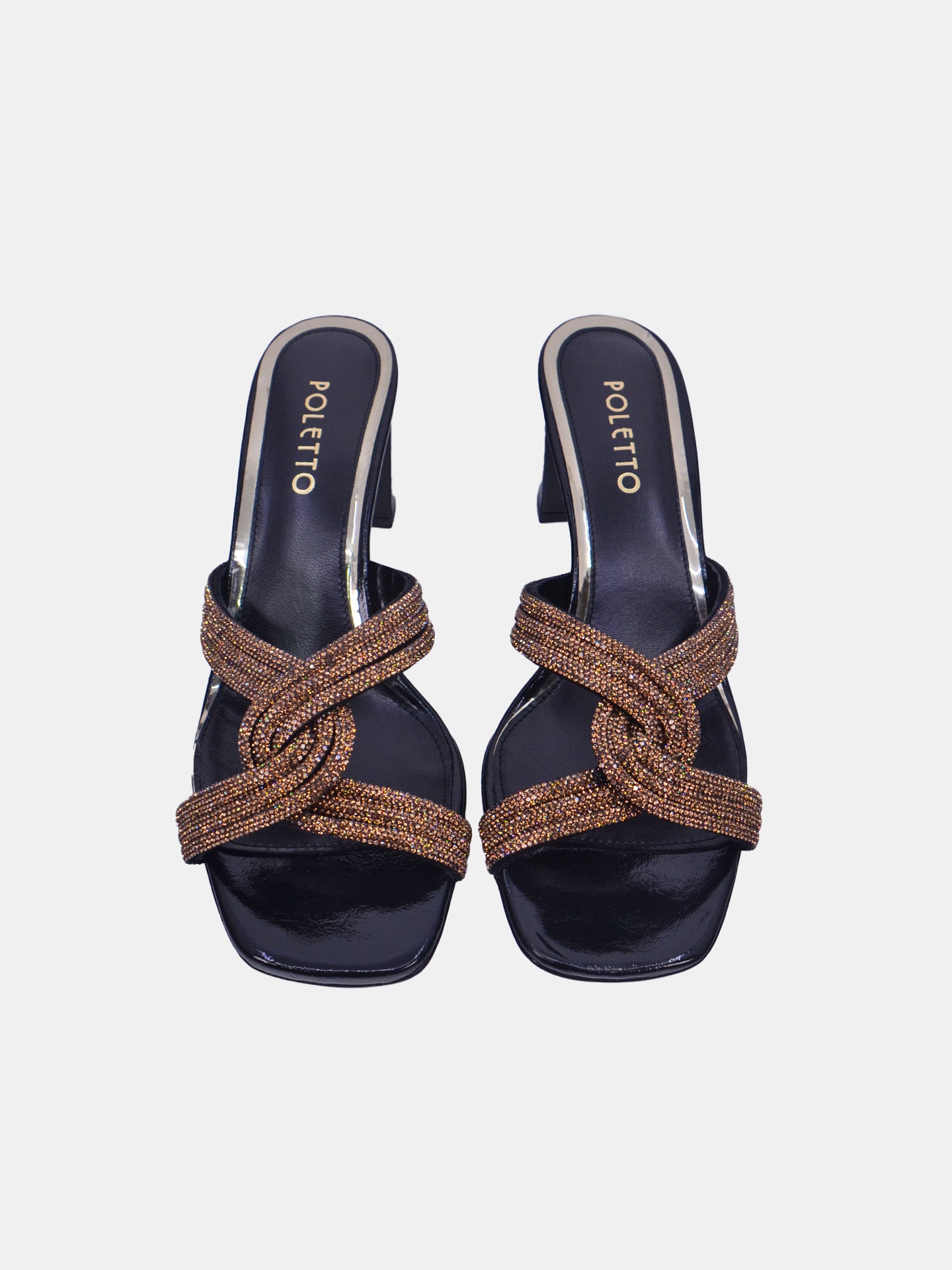 Poletto 4183177 Women's Heeled Sandals #color_Black