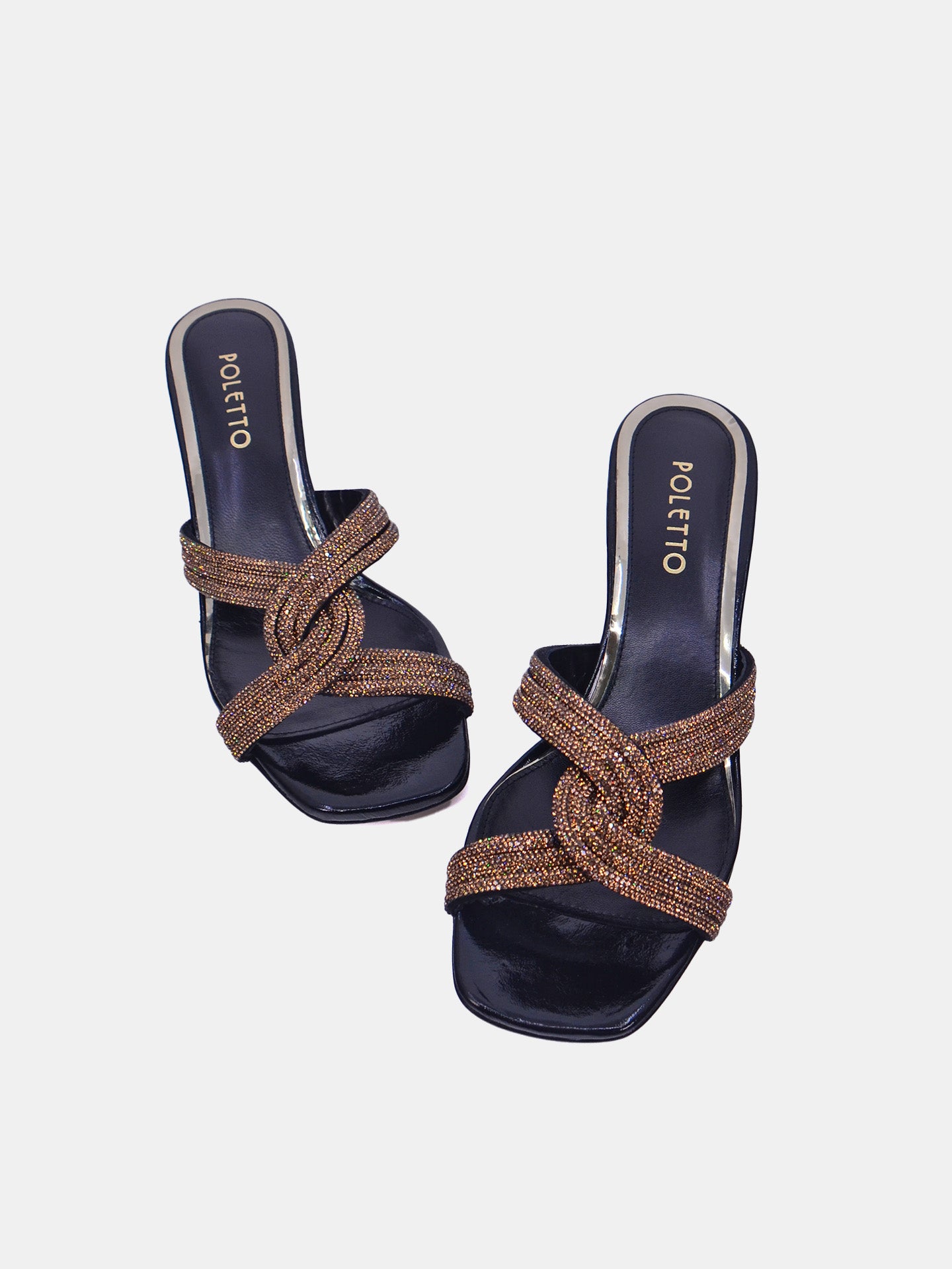 Poletto 4183177 Women's Heeled Sandals #color_Black