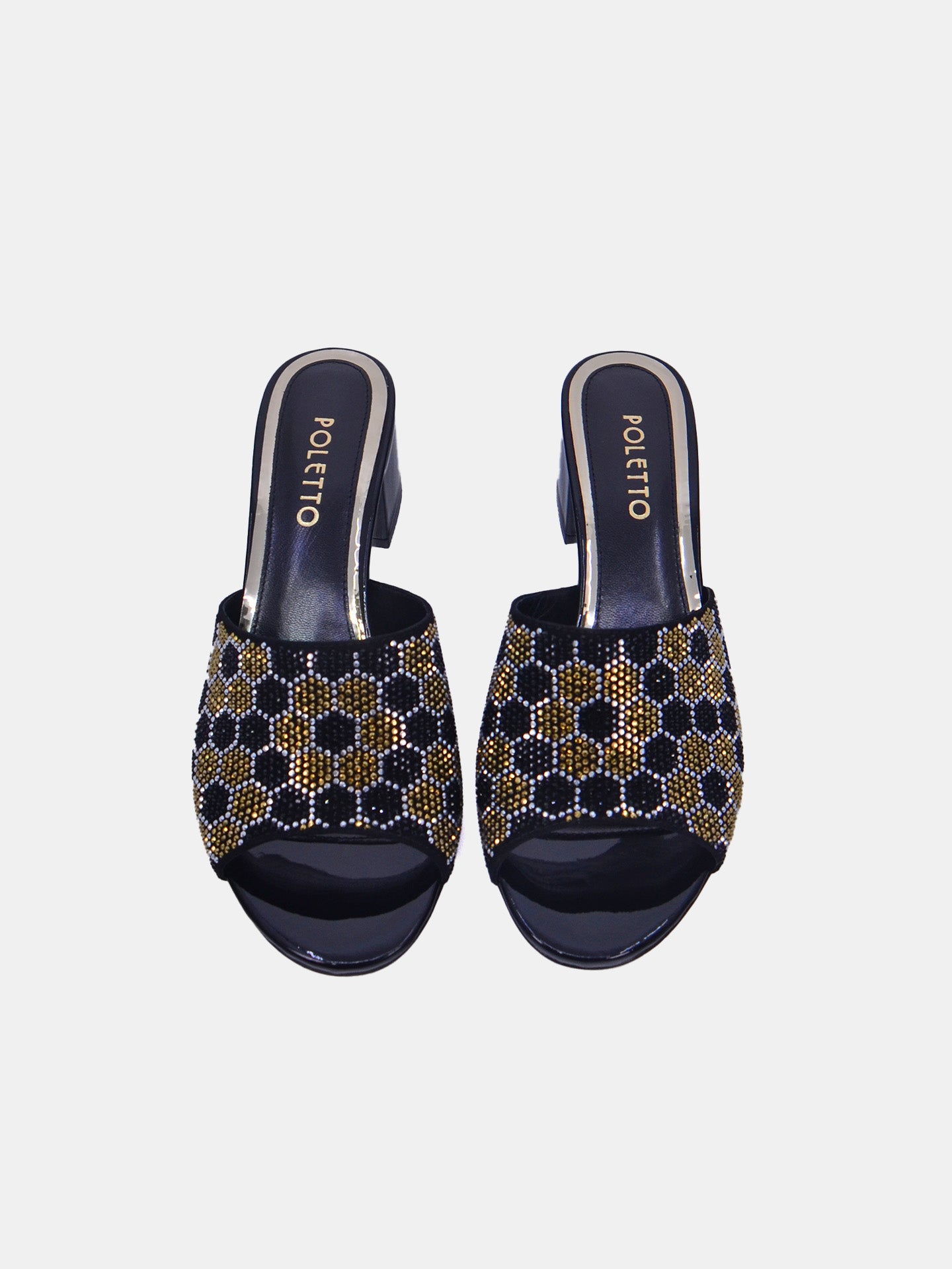 Poletto 169157 Women's Heeled Sandals #color_Black
