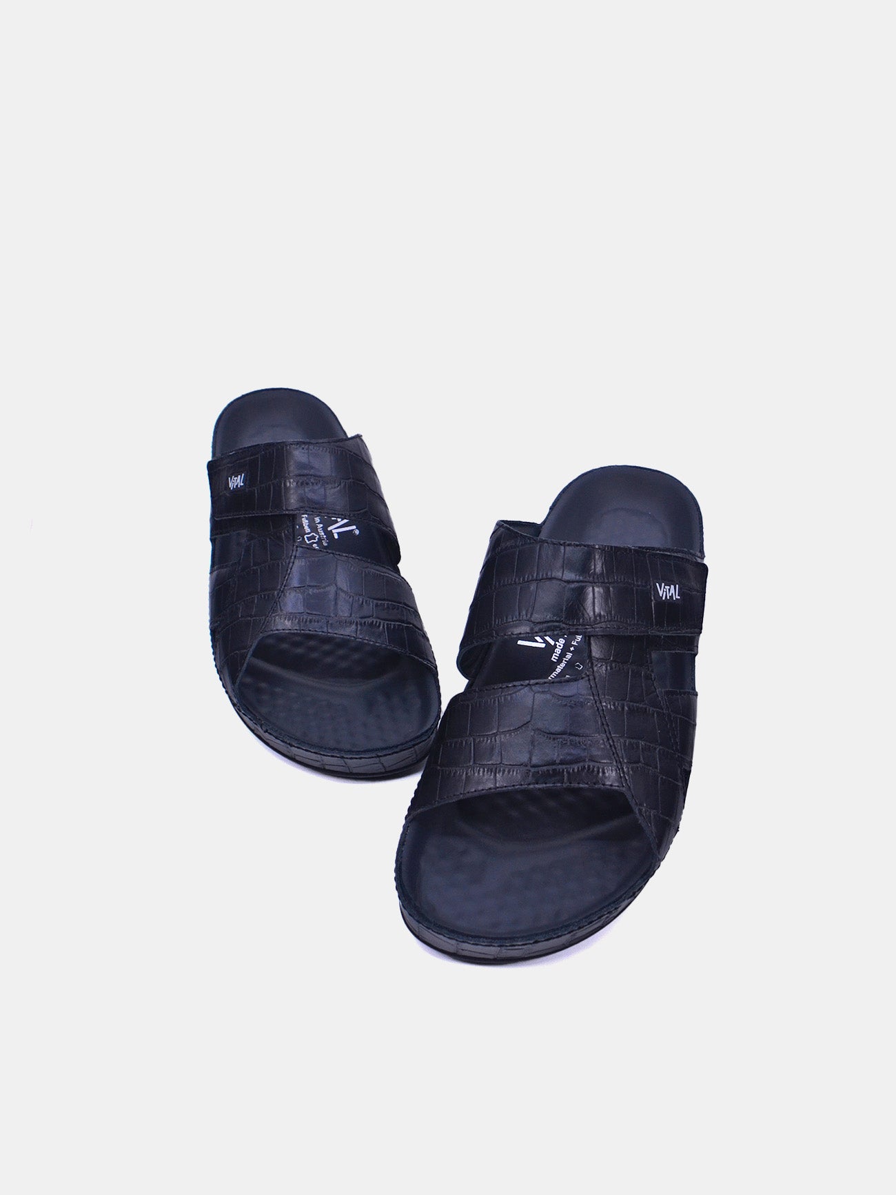 Vital 74004S Men's Slider Sandals #color_Black