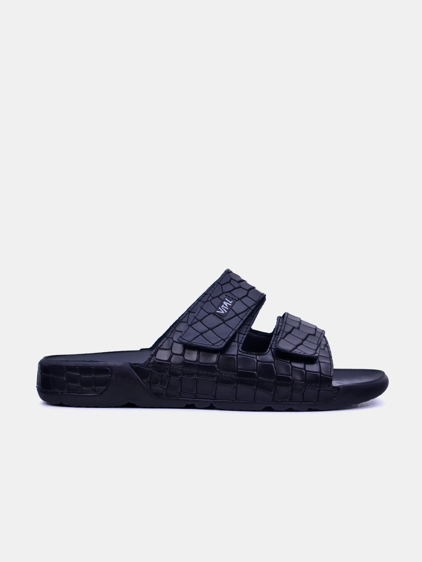 Vital 85105AS Men's Slider Sandals #color_Black