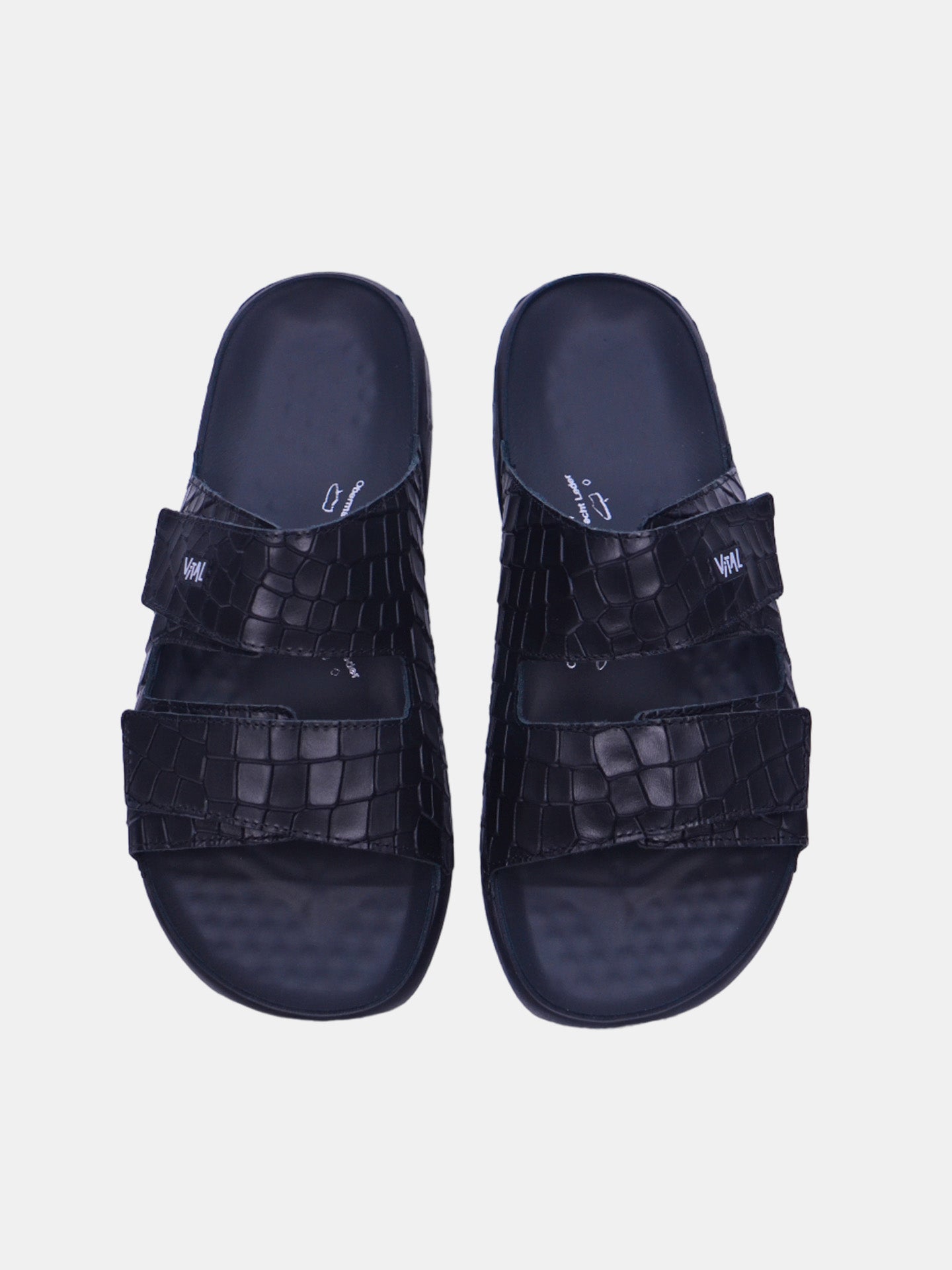 Vital 85105AS Men's Slider Sandals #color_Black