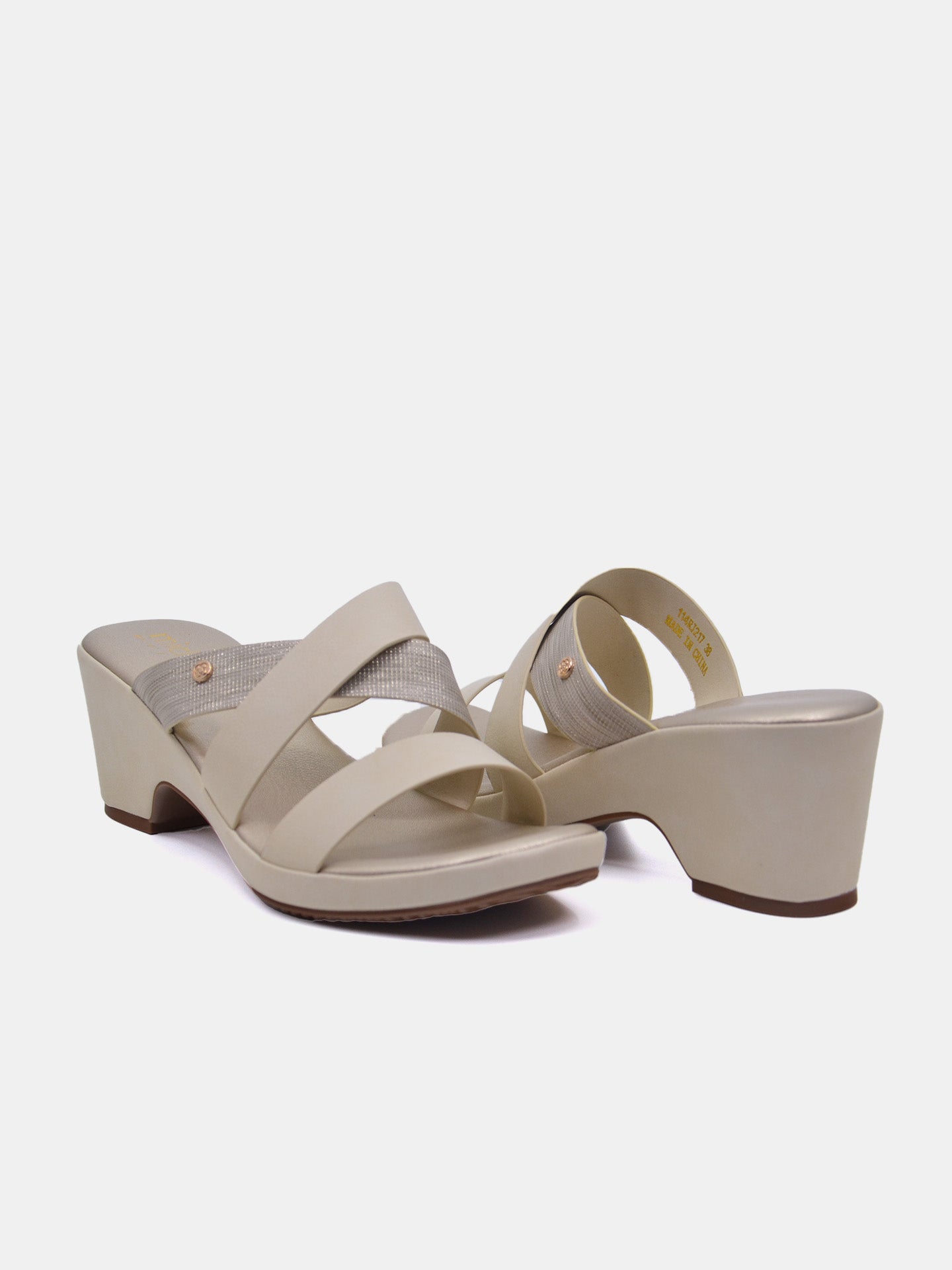 Michelle Morgan 114RJ217 Women's Heeled Sandals #color_Gold