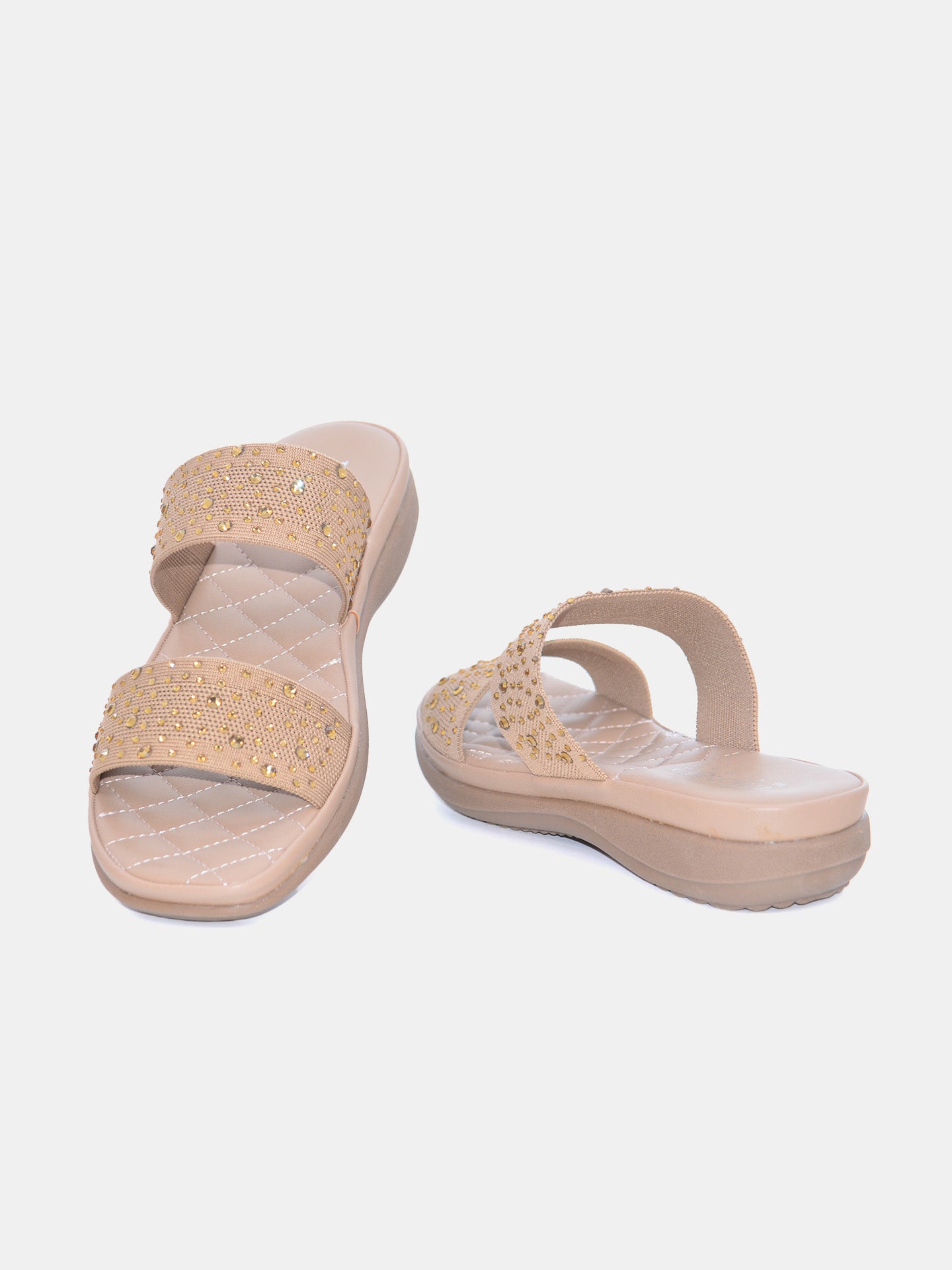 Michelle Morgan 214ZD138 Women's Flat Sandals #color_Beige