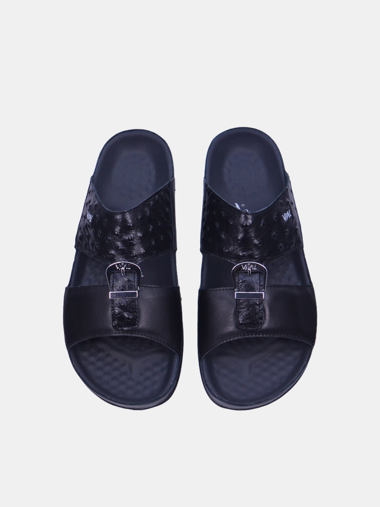 Vital 09111S Men's Slider Sandals #color_Black