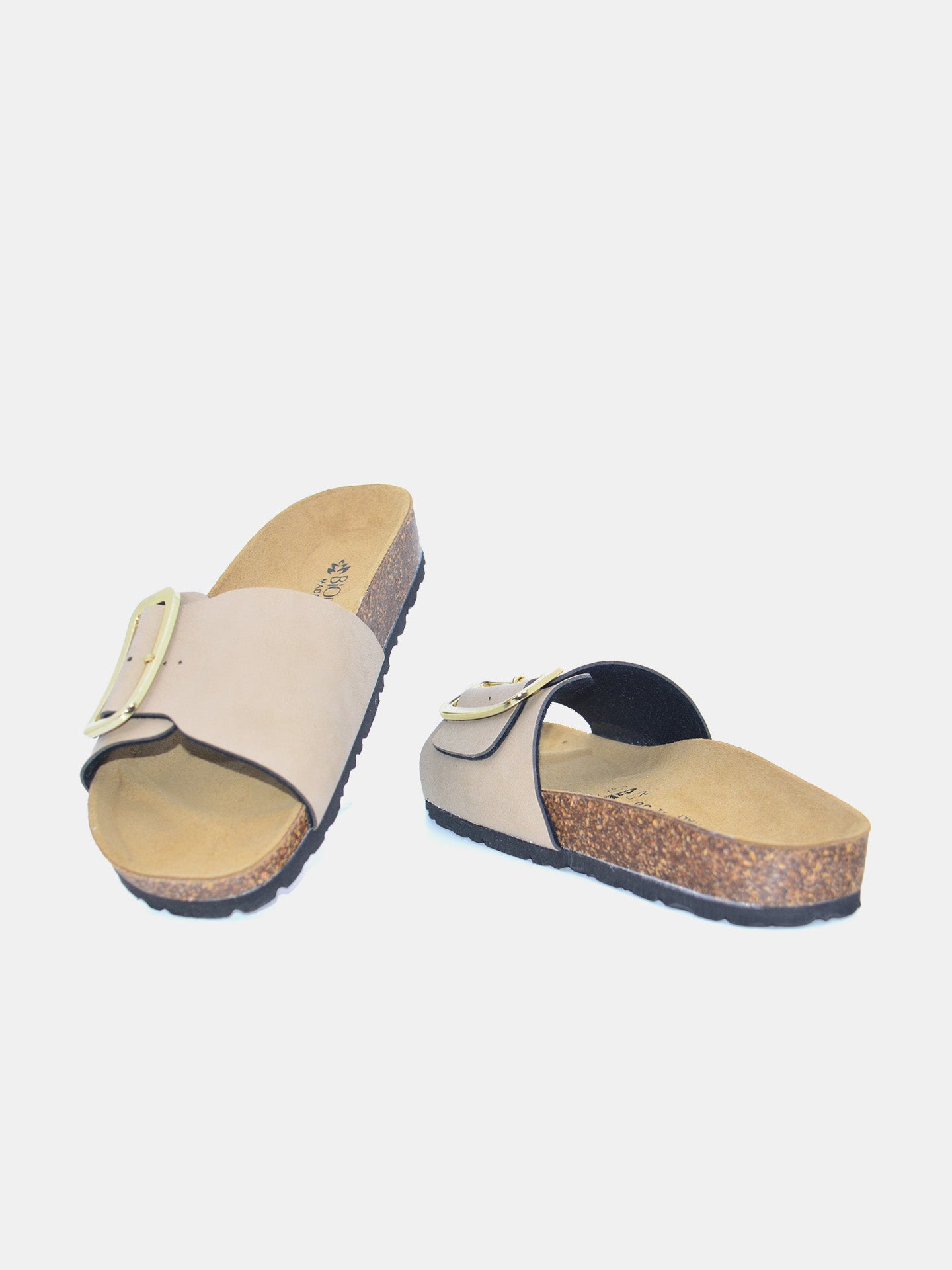 Biochic Women's Madrid Broad Strap Sandals #color_Beige