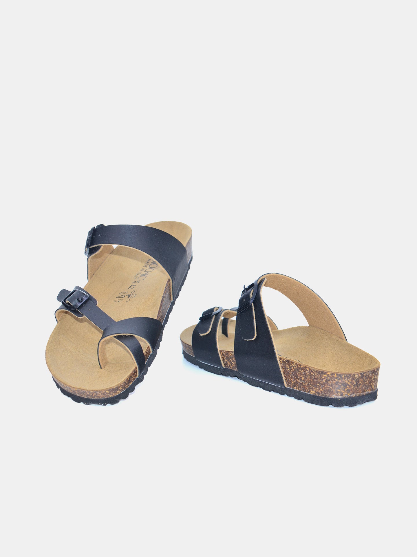 Biochic Men's Toe Type Sandals #color_Black