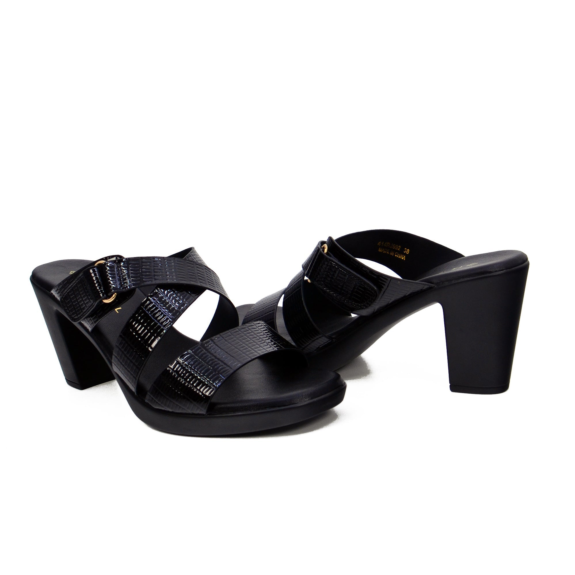 Mynaal 18F9817-51 Women's Block Heel Sandal #color_Black