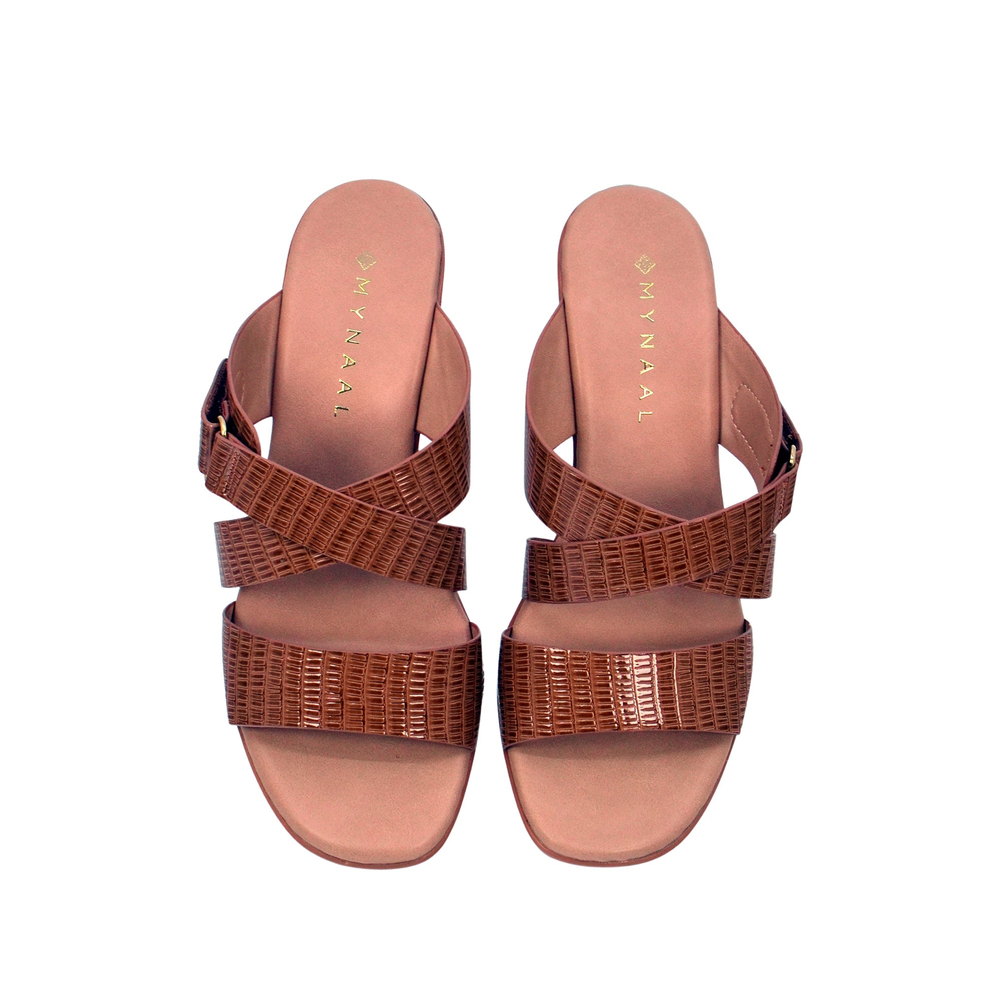 Mynaal 18F9817-51 Women's Block Heel Sandal #color_Maroon