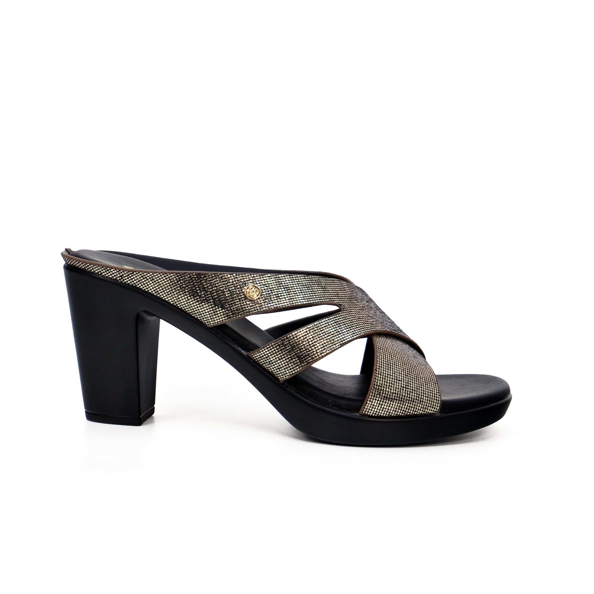 Mynaal Rjl199-12B Women's Block Heel Sandal #color_Gray