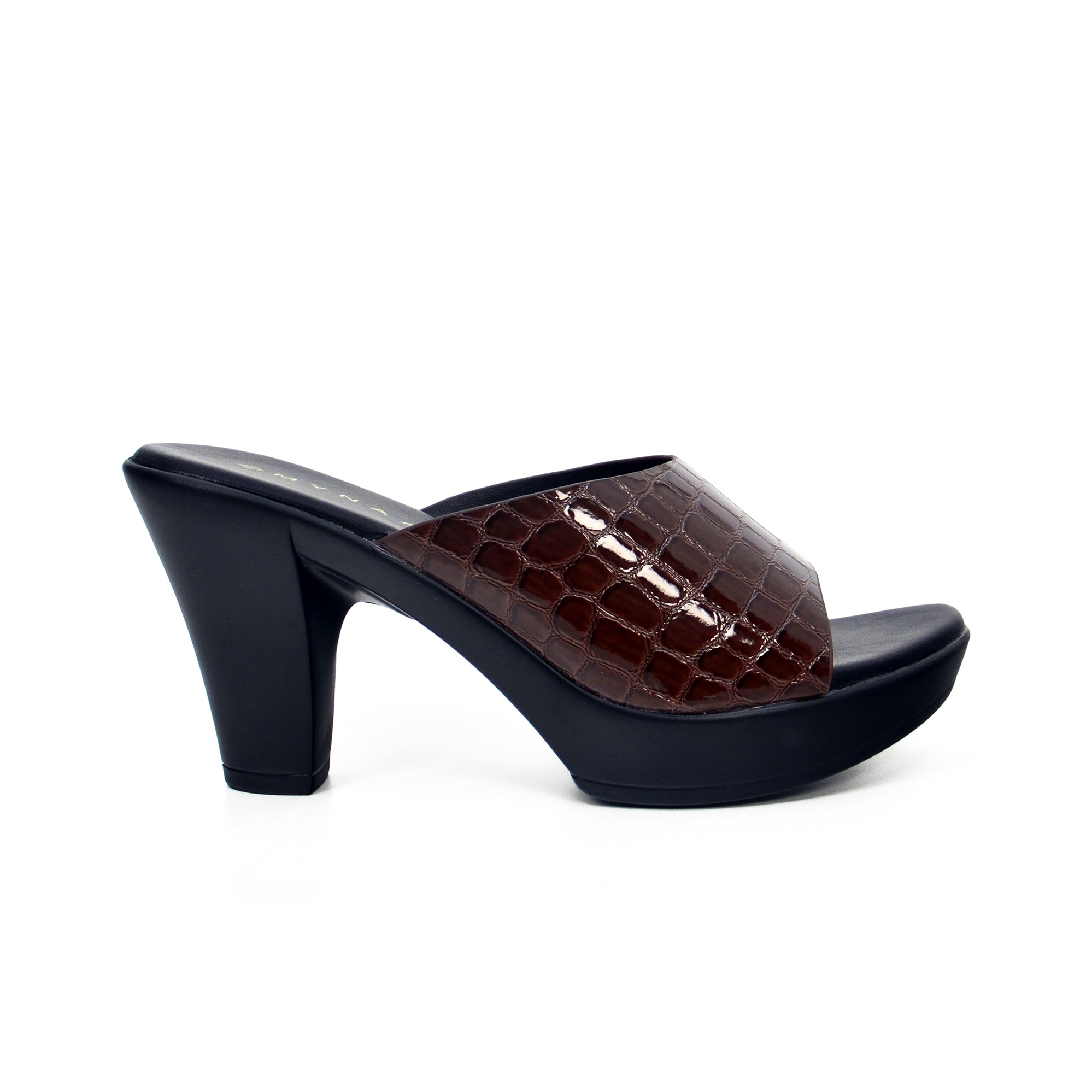 Mynaal 314Rj40A Women's Block Heel Sandal #color_Brown