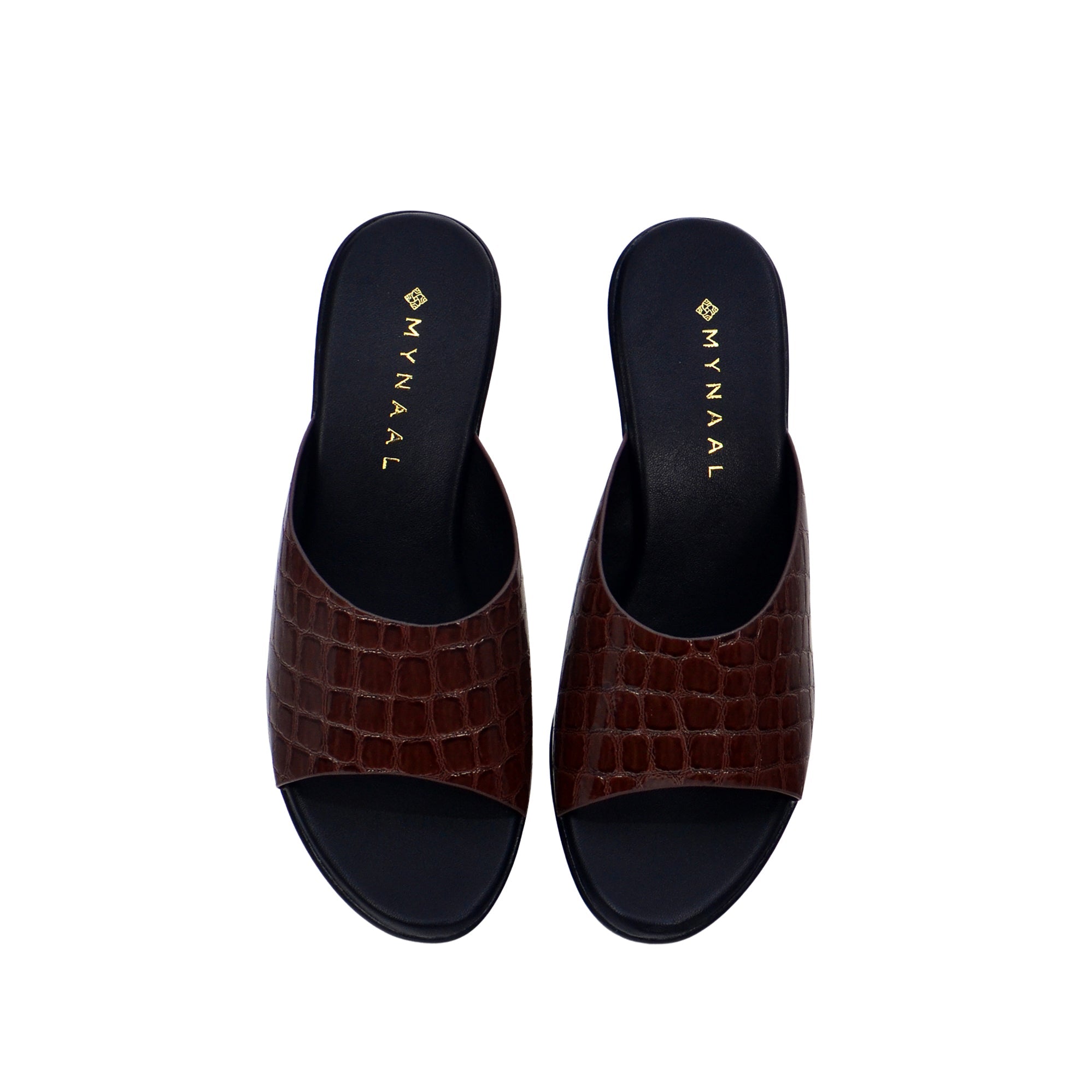 Mynaal 314Rj40A Women's Block Heel Sandal #color_Brown